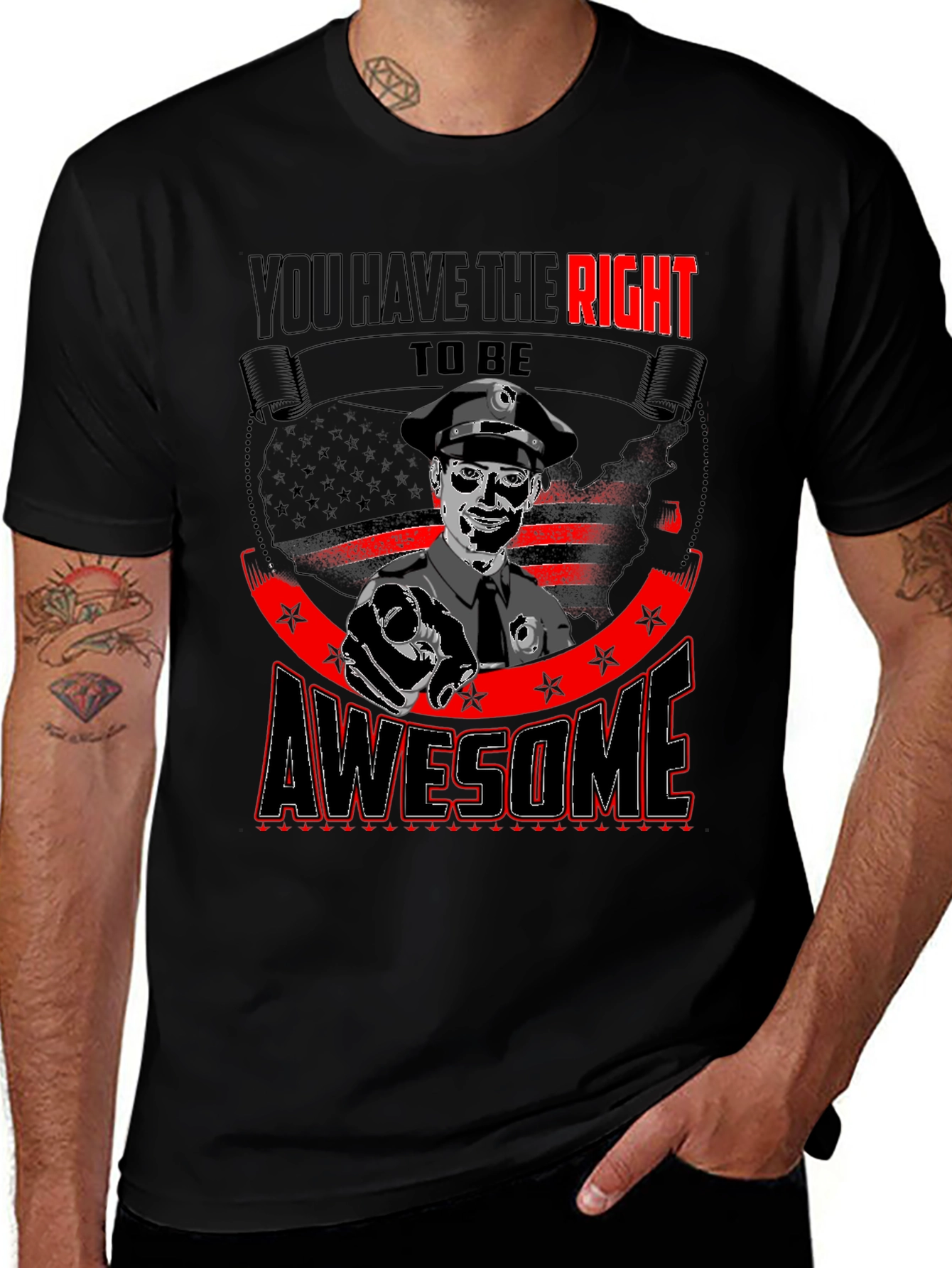 Variant 15 of Awesome Police Officer T-Shirt
