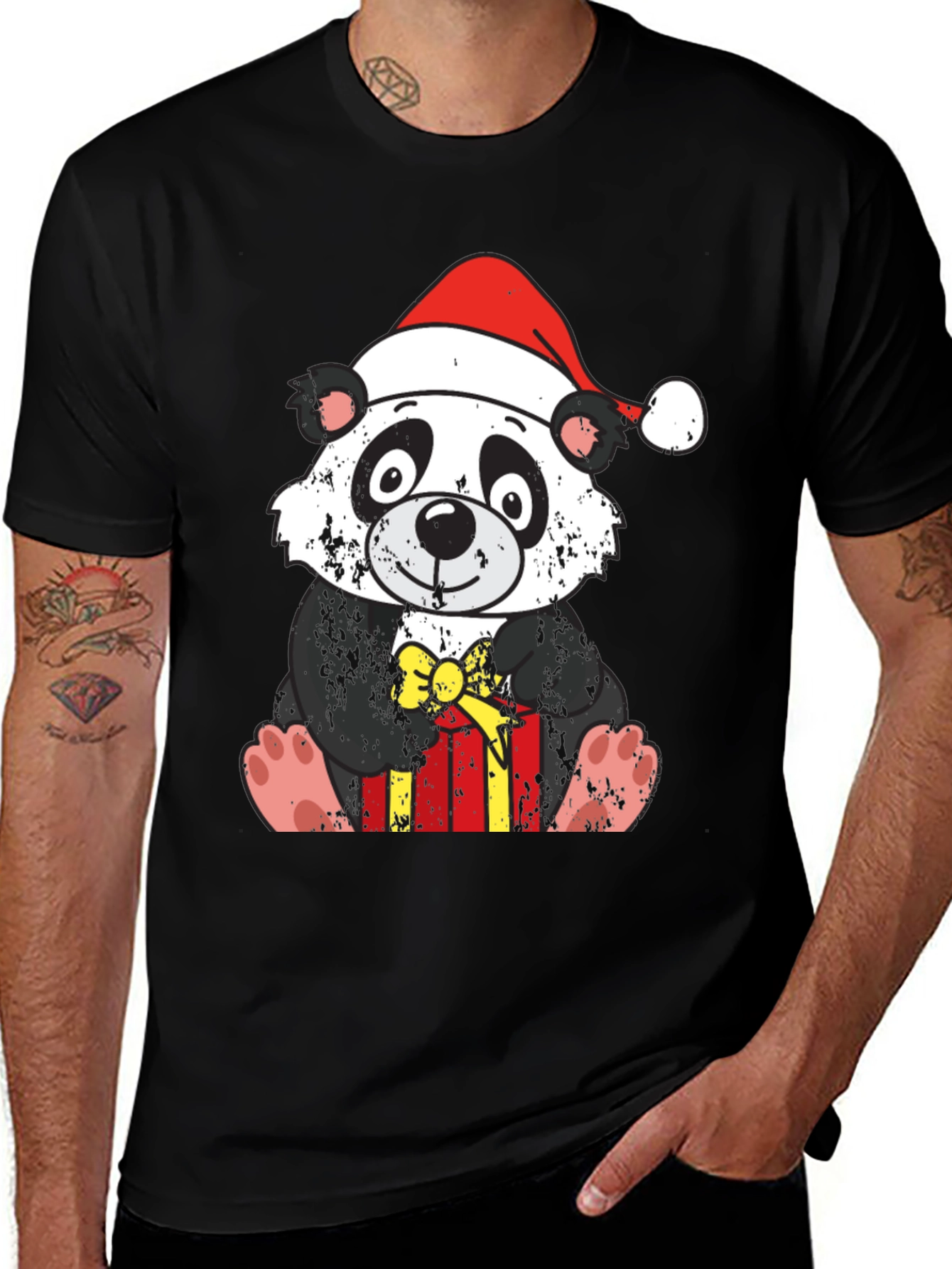 Variant 24 of Festive Panda Christmas T-Shirt