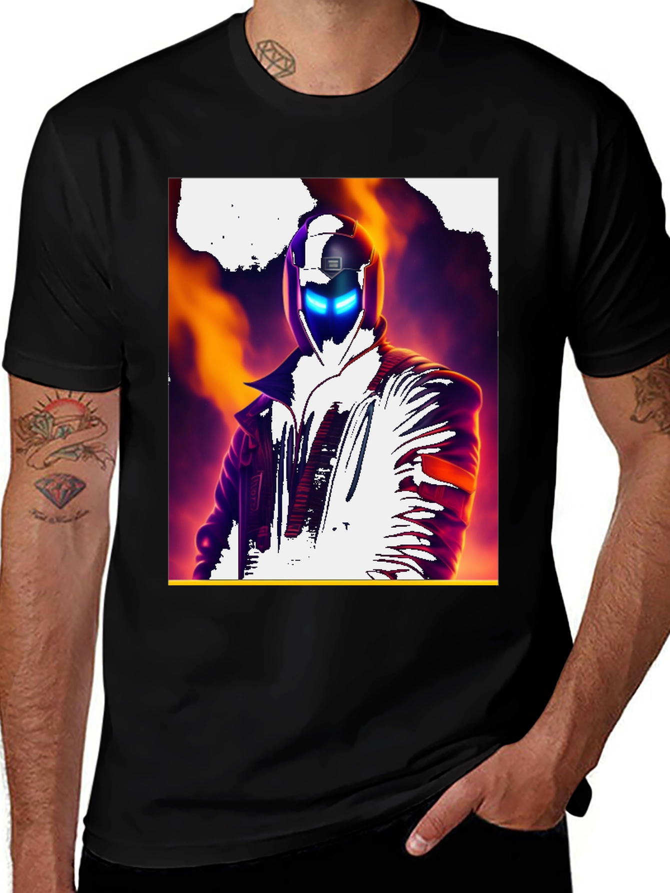 Variant 24 of Cyberpunk Rider Black T-Shirt
