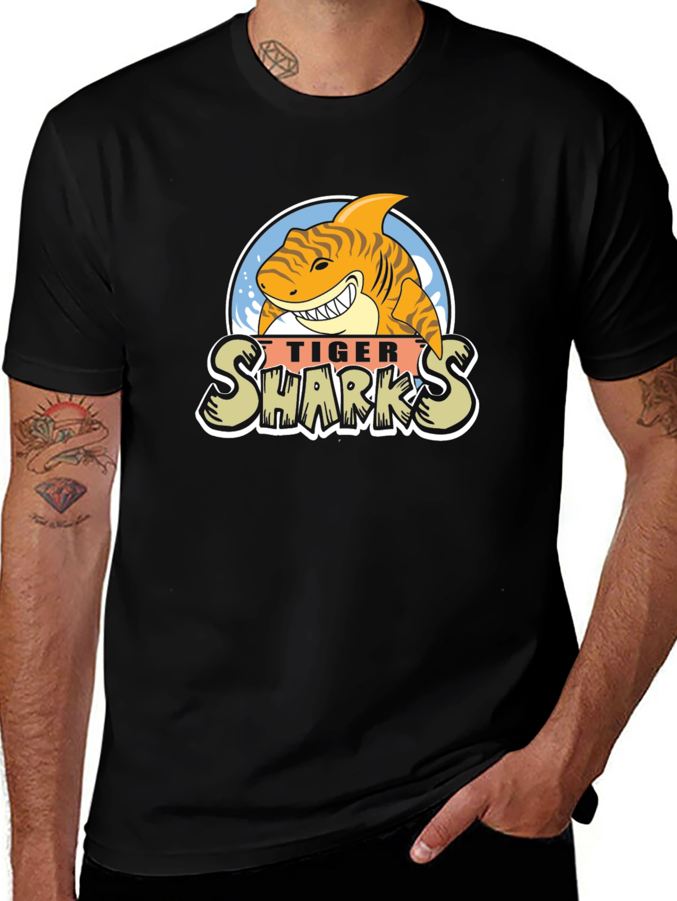 Variant 12 of Tiger Sharks Graphic T-Shirt - Unique Design