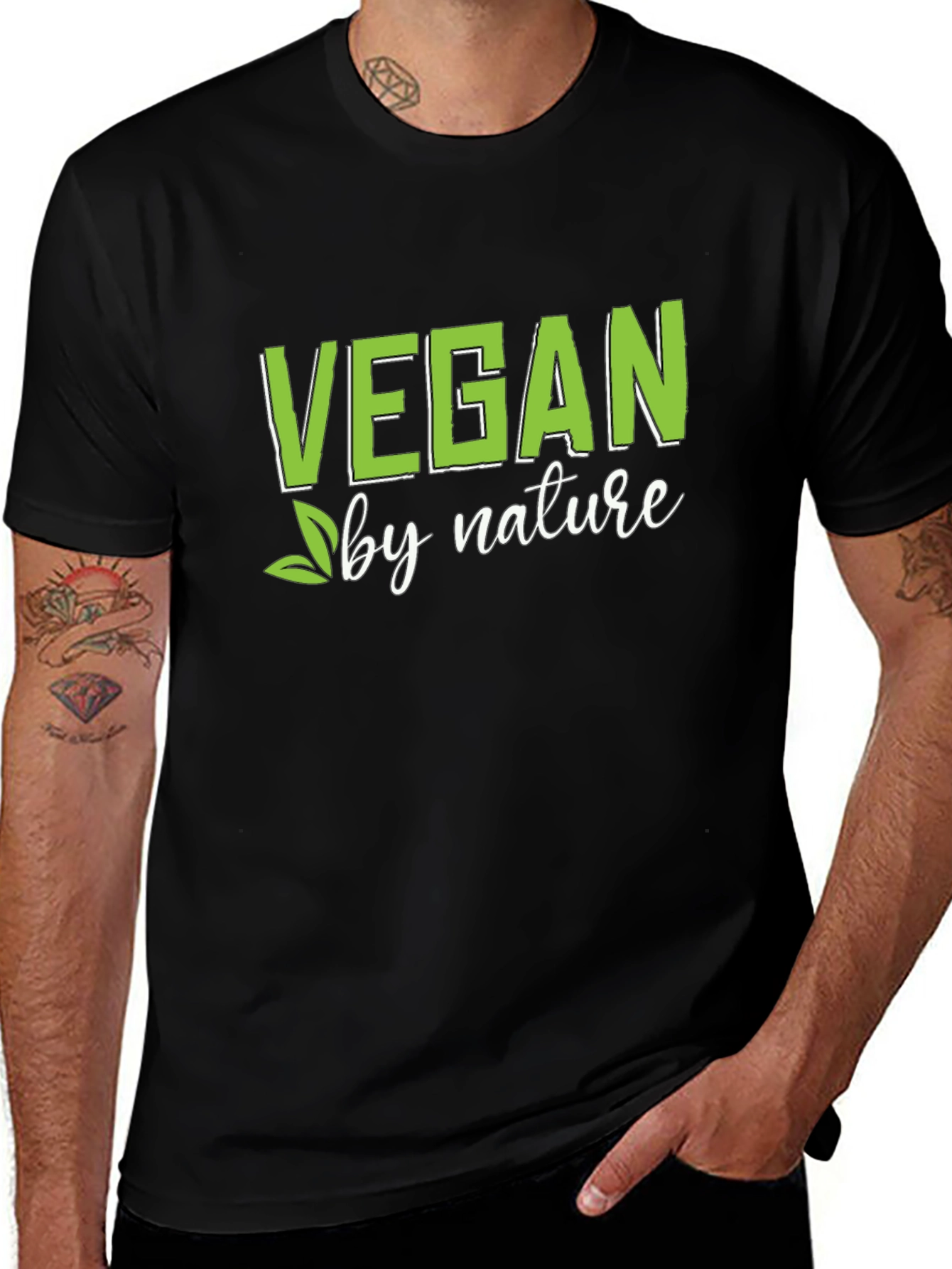 Variant 28 of Vegan by Nature Graphic Tee - Eco-Friendly Apparel