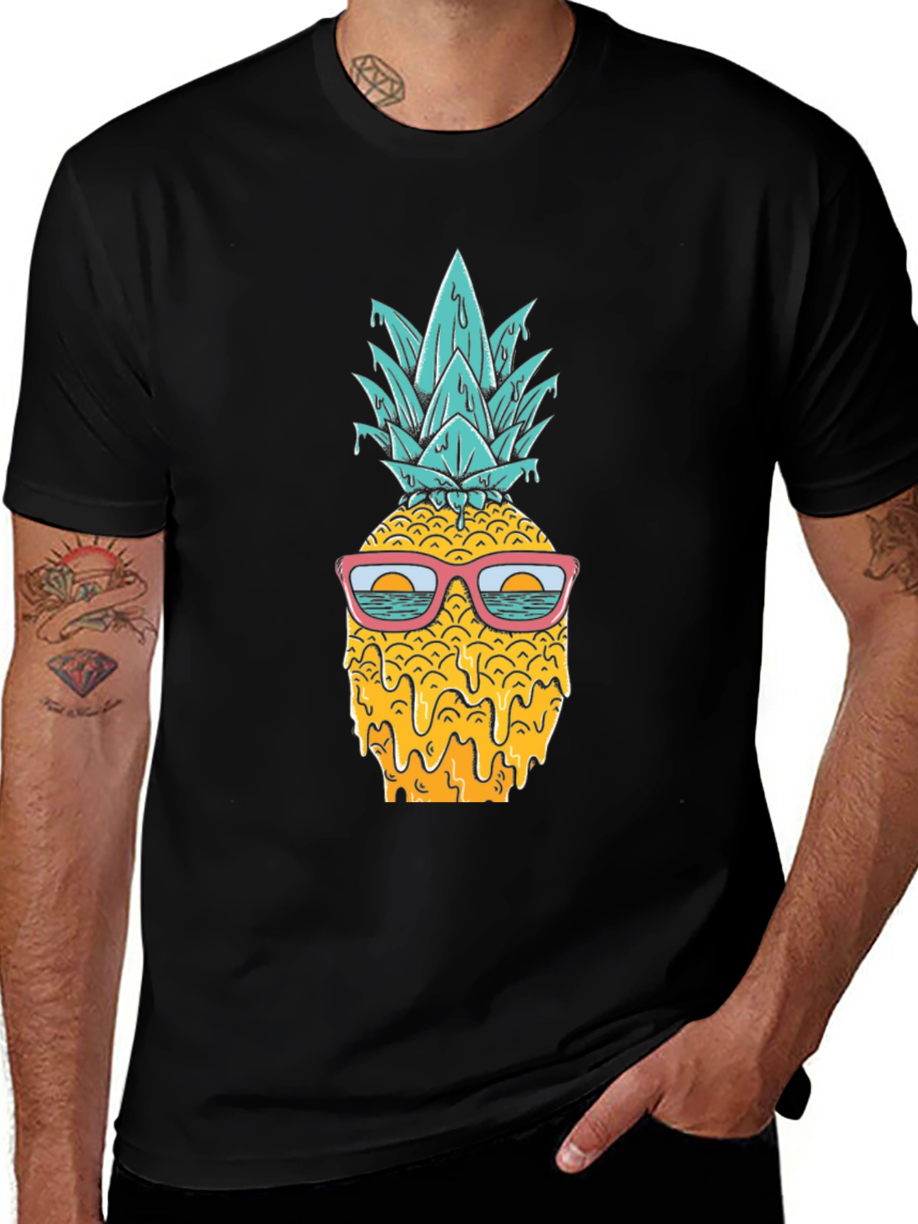 Variant 10 of Cool Pineapple Graphic T-Shirt - Tropical Vibes