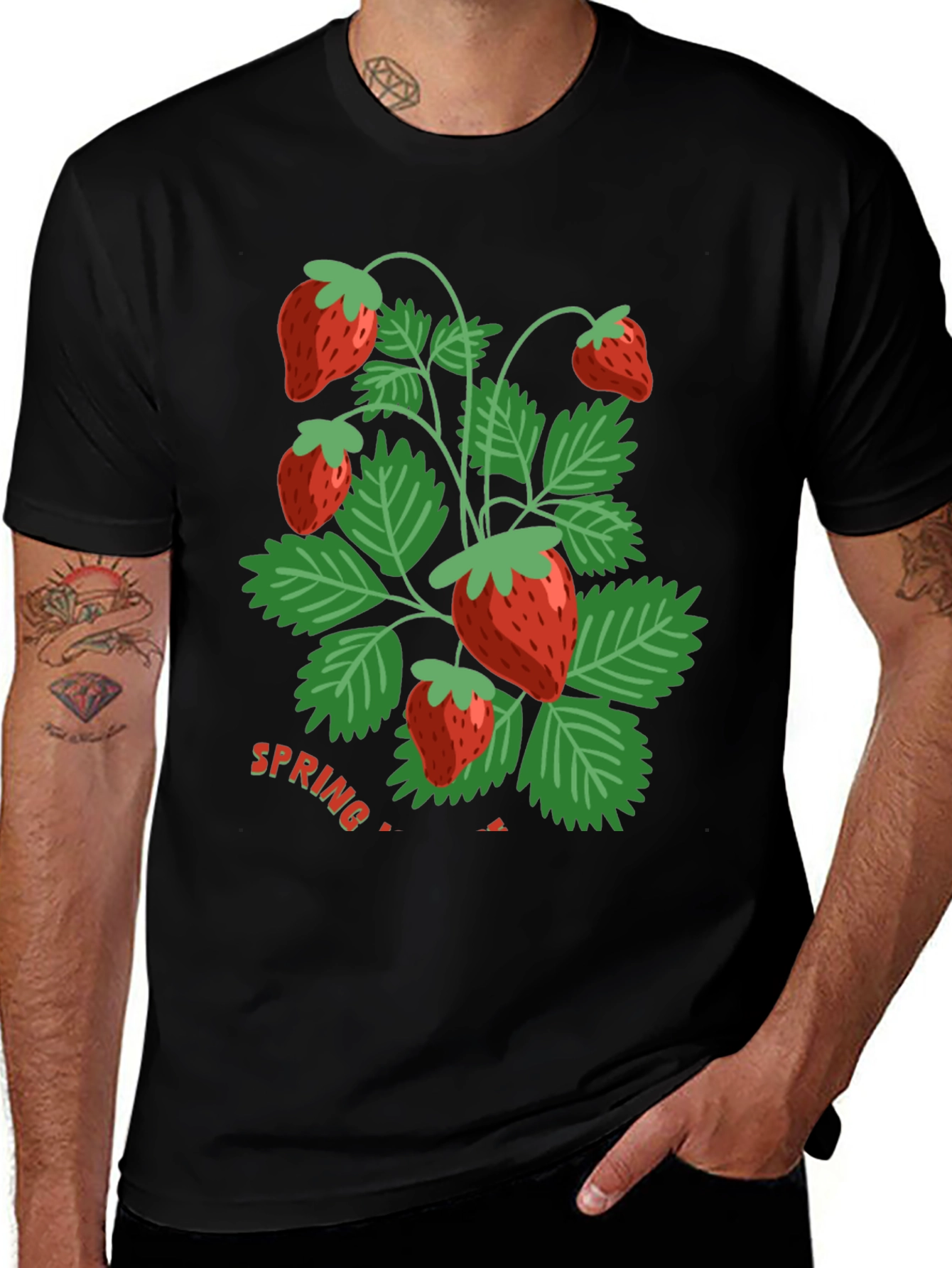 Variant 6 of Strawberry Spring T-Shirt - Unique Graphic Tee