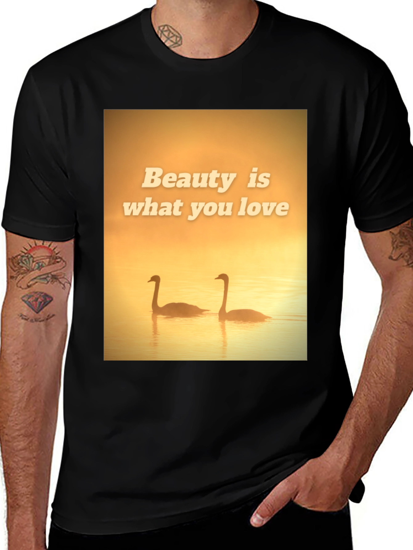 Variant 4 of Beauty Swans Graphic T-Shirt