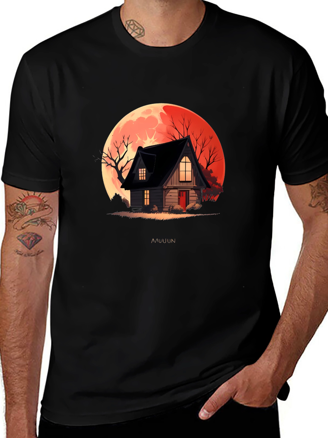 Variant 15 of Spooky House Graphic T-Shirt