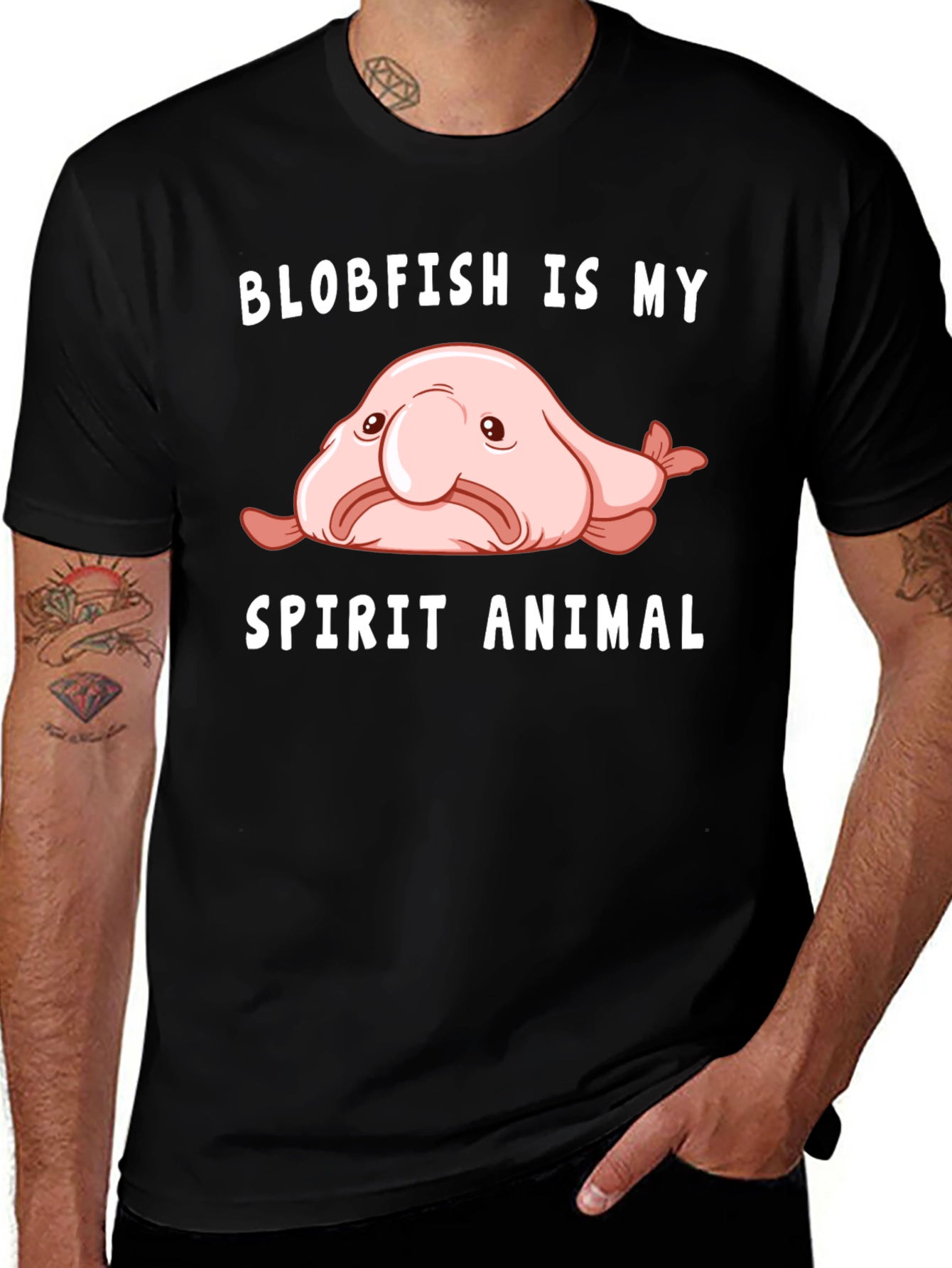 Variant 7 of Blobfish Spirit Animal Graphic T-Shirt