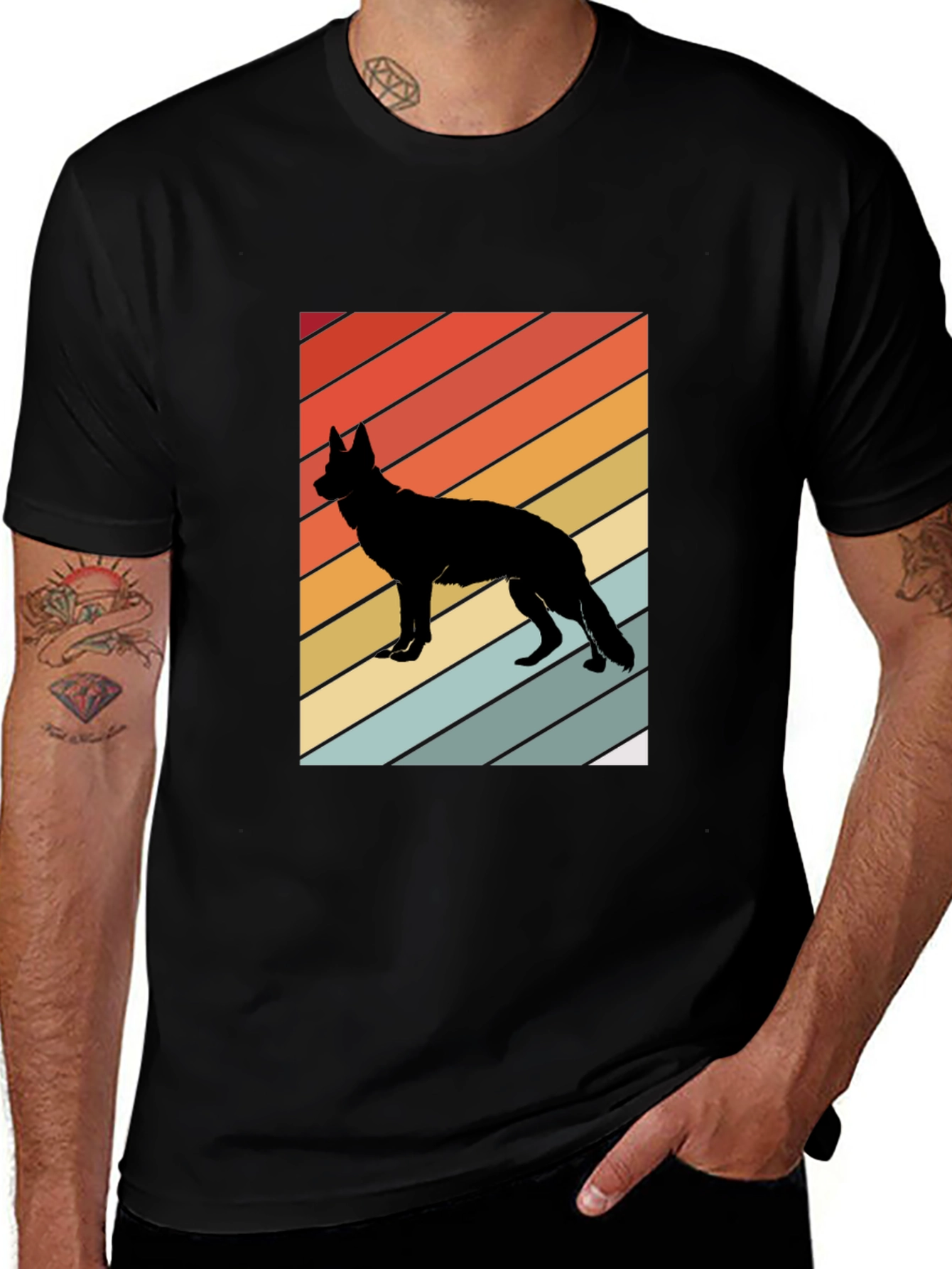 Variant 23 of Retro Dog Silhouette T-Shirt