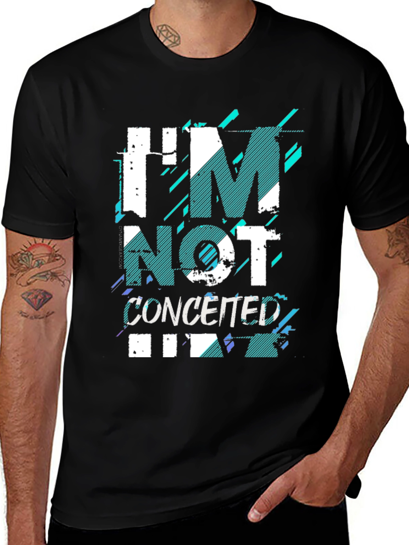 Black I'm Not Conceited Men's Black Graphic Tee main image