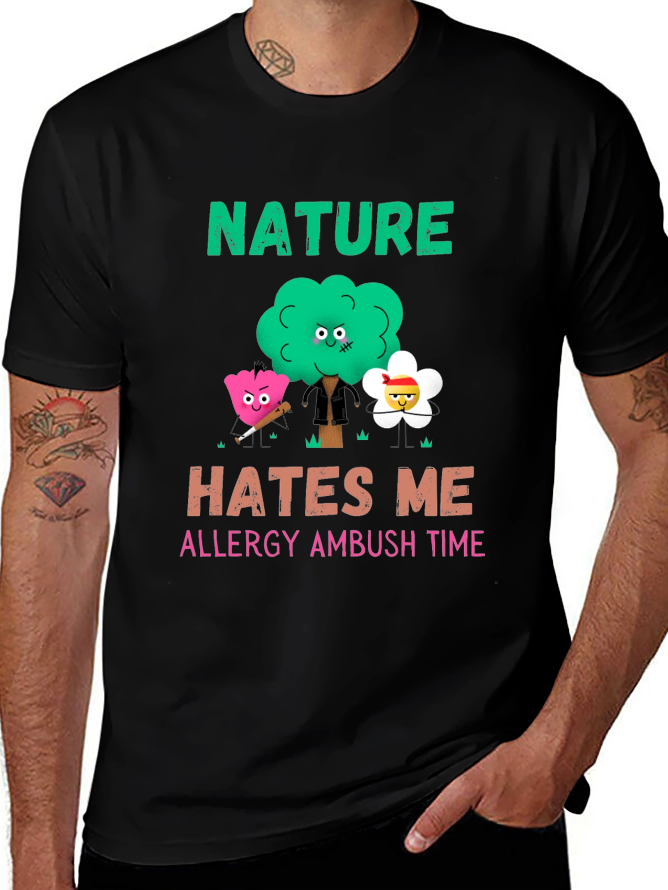 Variant 12 of Nature Hates Me Graphic Tee