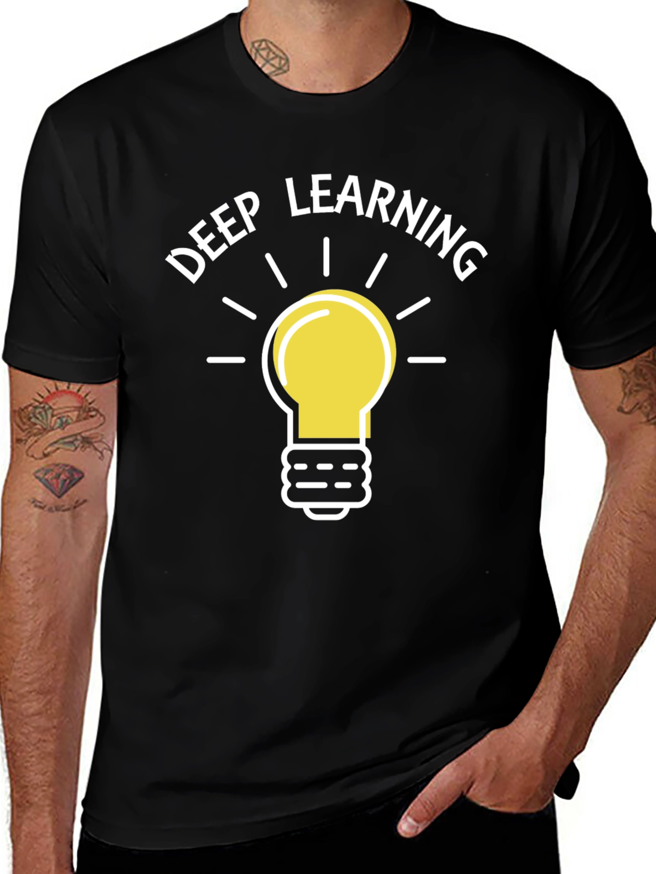 Deep Learning Lightbulb Graphic T-Shirt