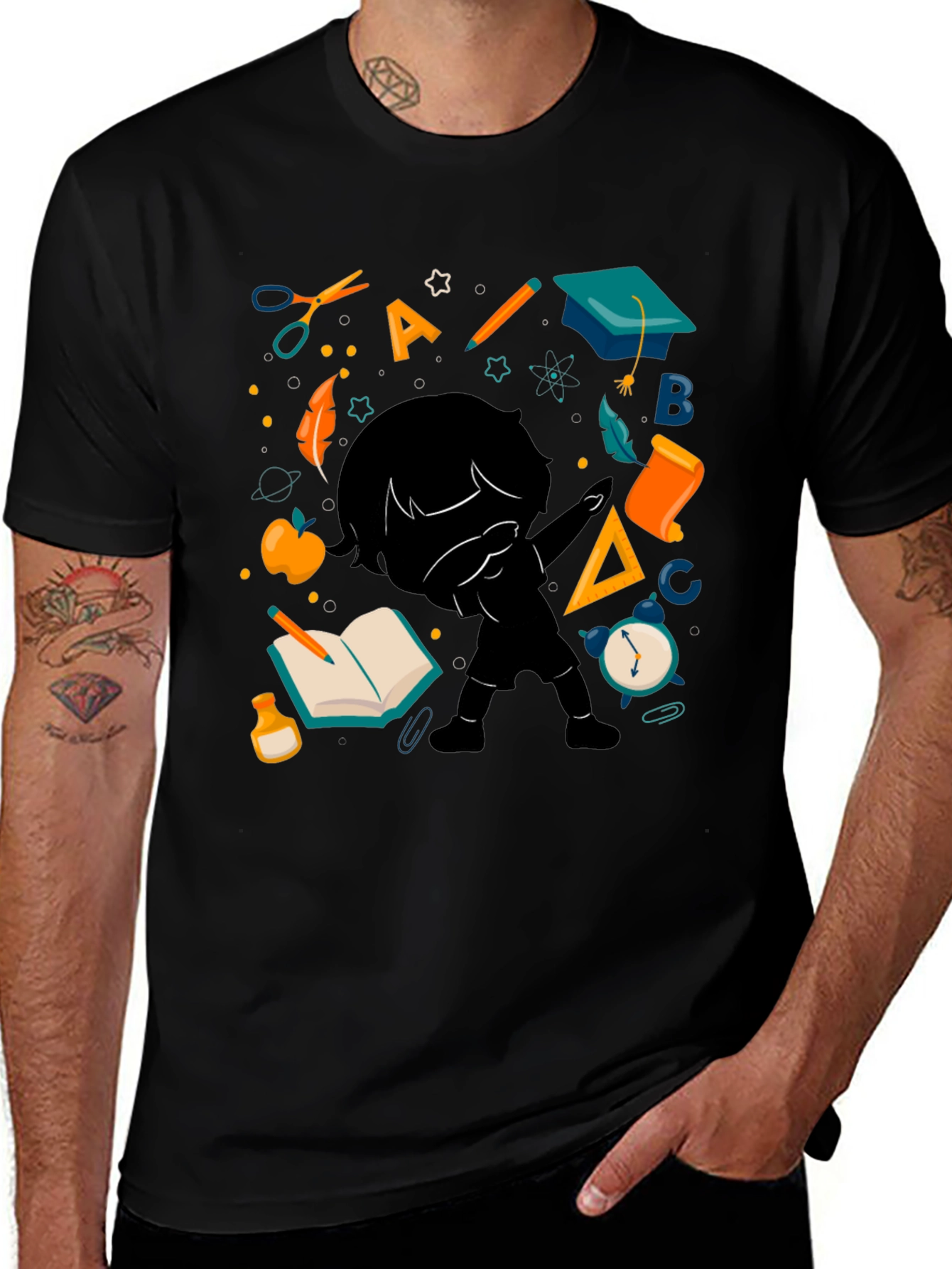 Variant 4 of Back to School T-Shirt Dabbing Student
