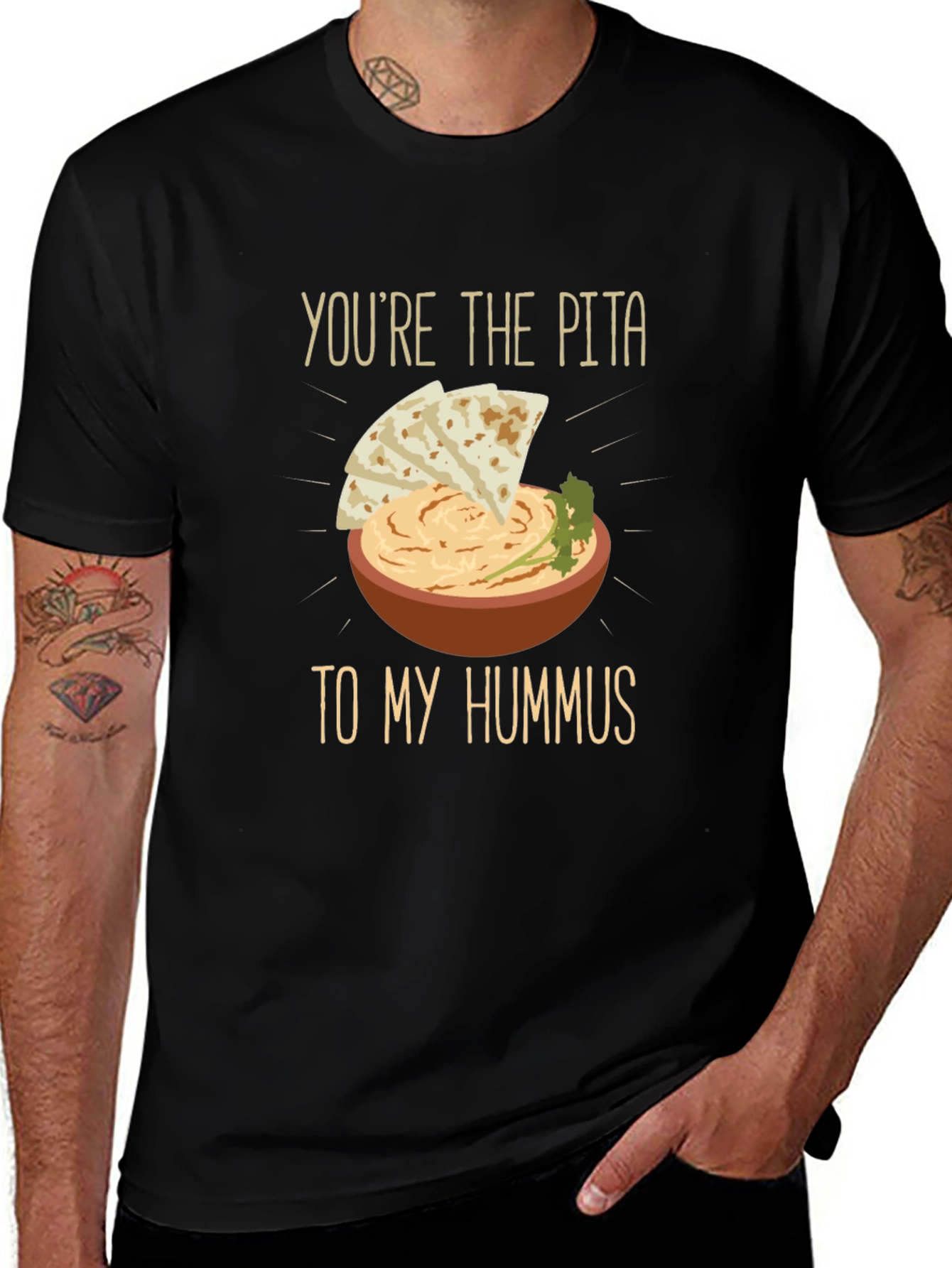 Variant 26 of Pita to my Hummus T-Shirt - Foodie Love Tee