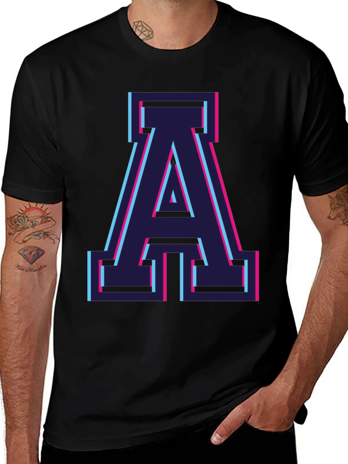 Variant 26 of Retro A Letter T-Shirt