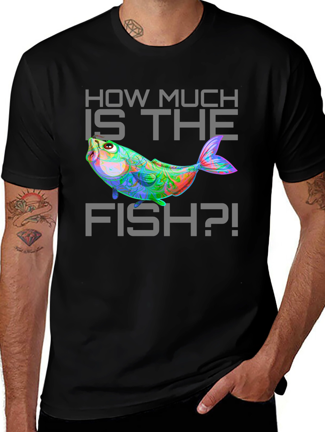 Variant 11 of Funny "How Much Is The Fish" Graphic T-Shirt