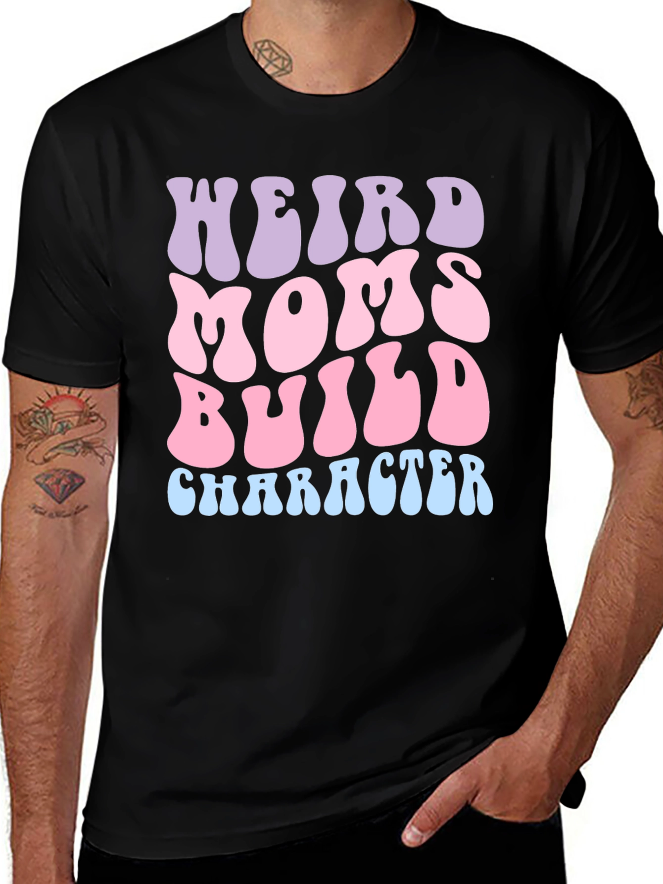 Variant 27 of Weird Moms Build Character Graphic Tee