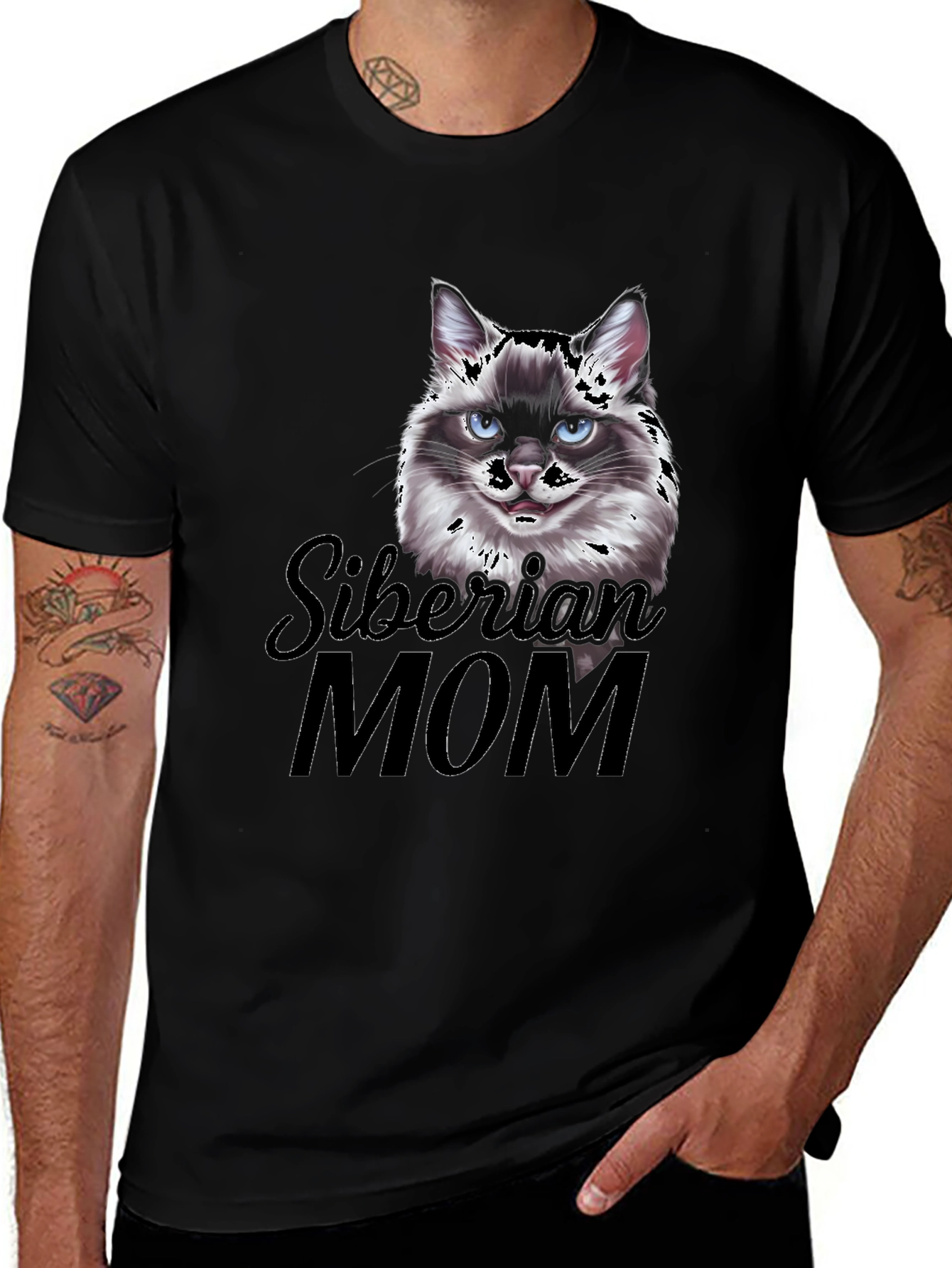 Variant 11 of Siberian Cat Mom Graphic Tee