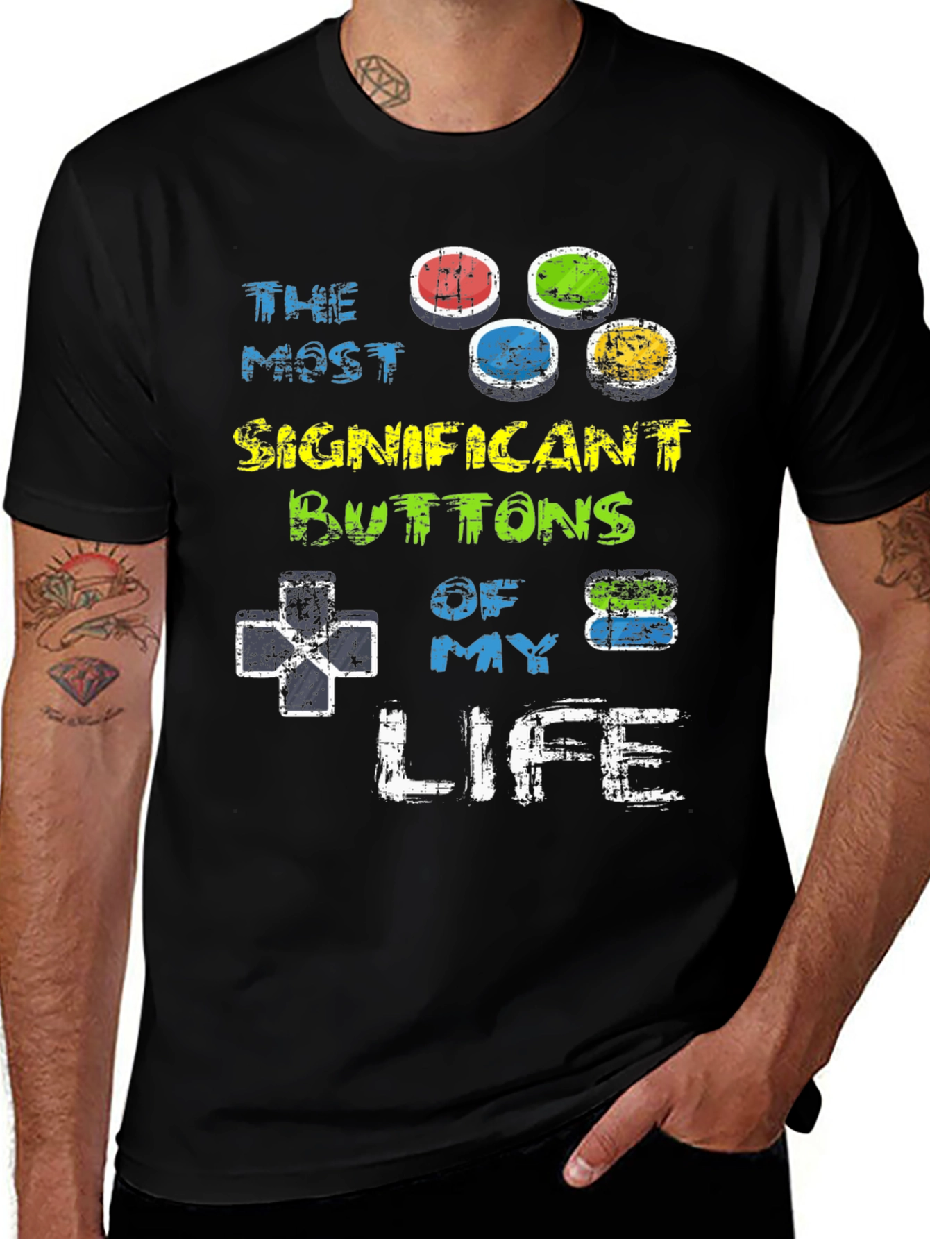 Variant 6 of Gaming Buttons T-Shirt - Significant Buttons of My Life
