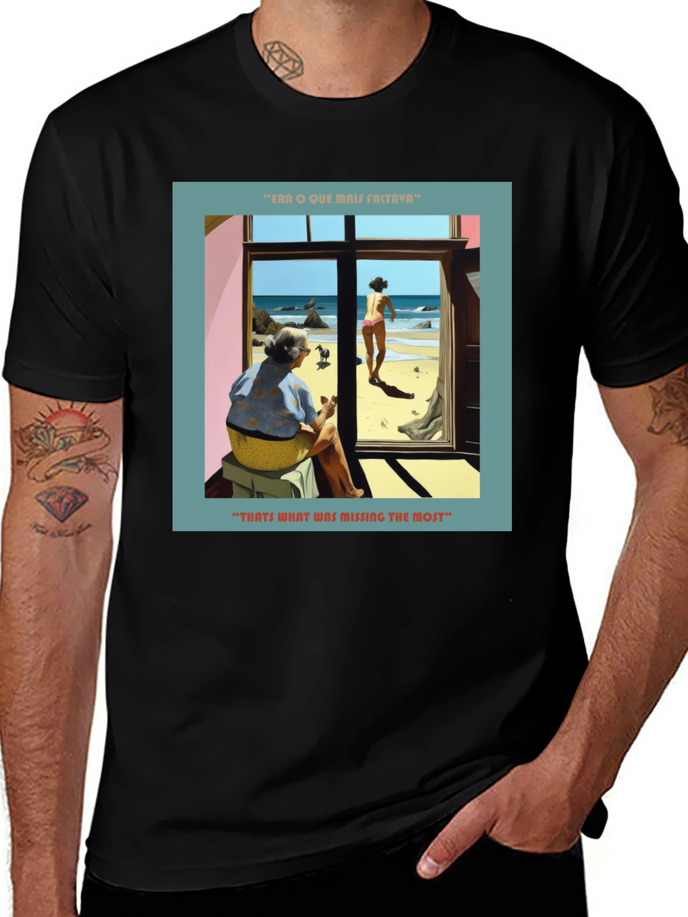 Variant 12 of Artistic Beach Scene Graphic Tee