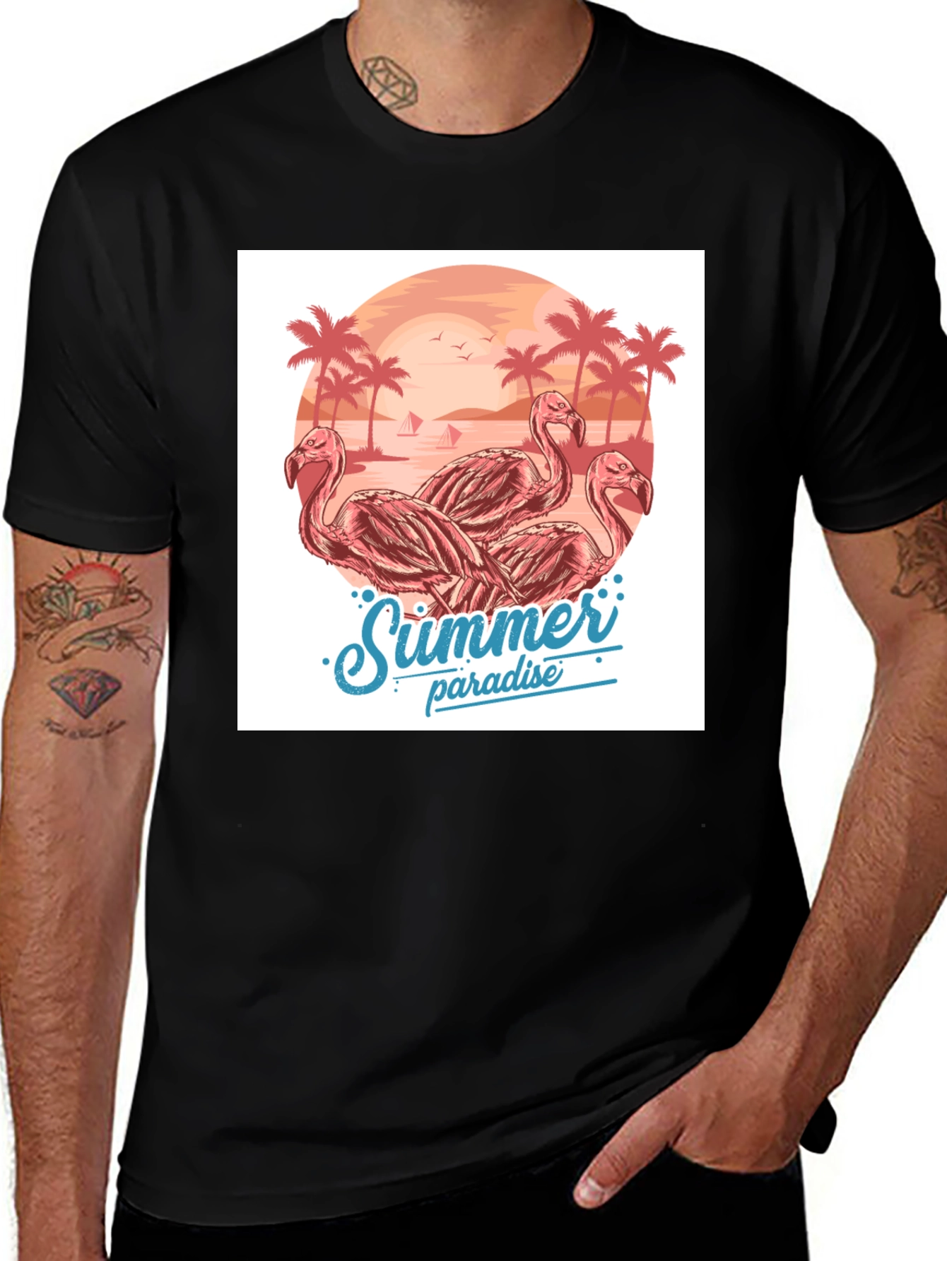 Variant 13 of Summer Paradise Flamingo T-Shirt