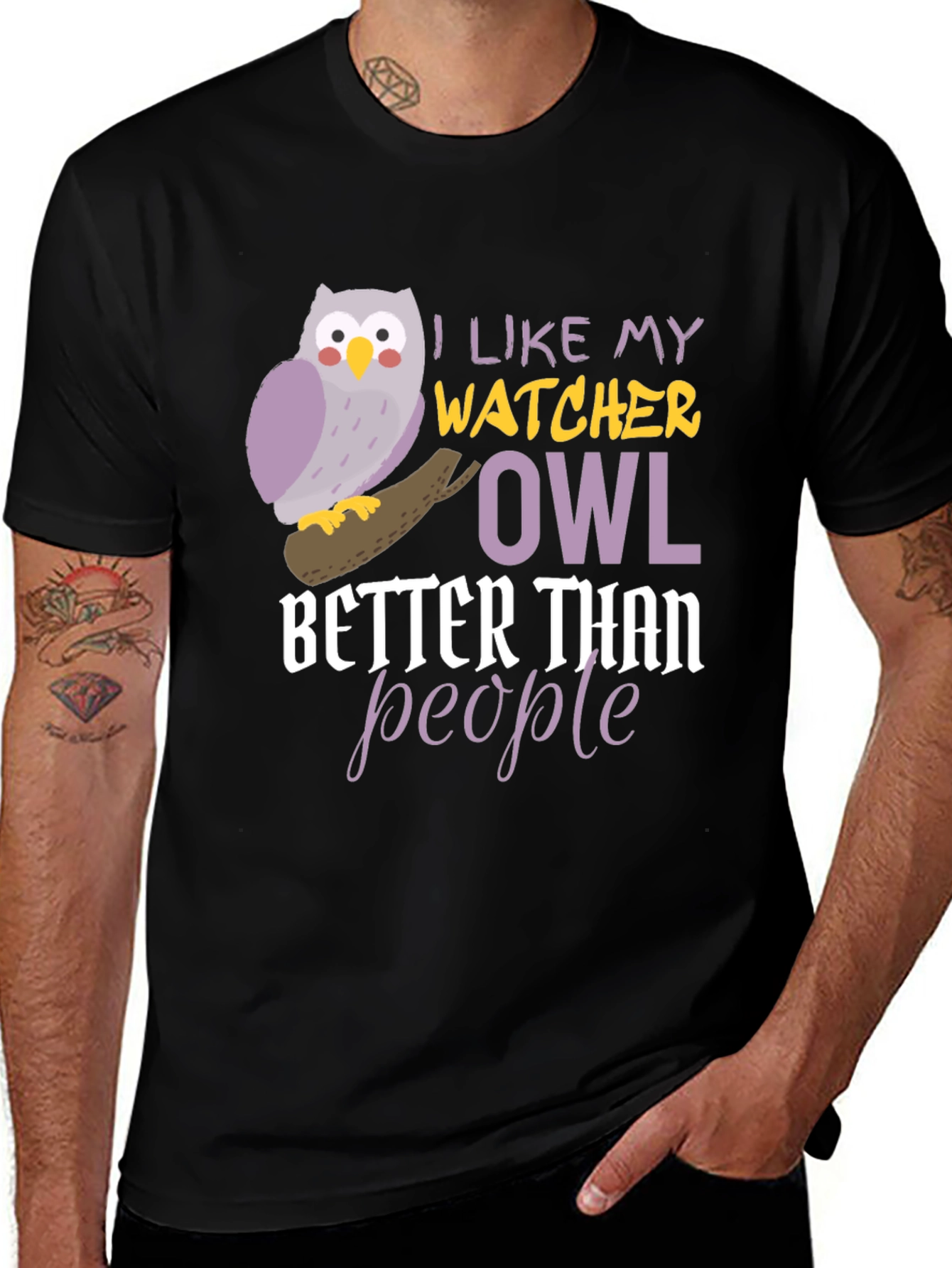 Variant 26 of I Like My Watcher Owl T-Shirt
