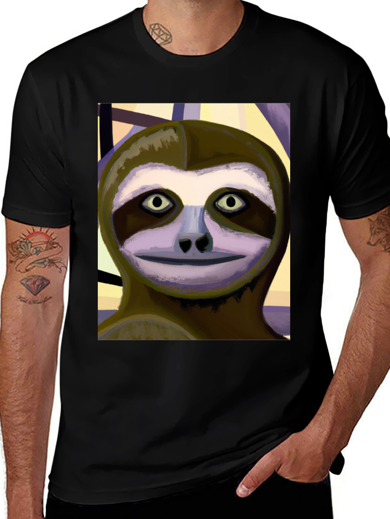 Variant 6 of Sloth Art T-Shirt - Unique Graphic Tee