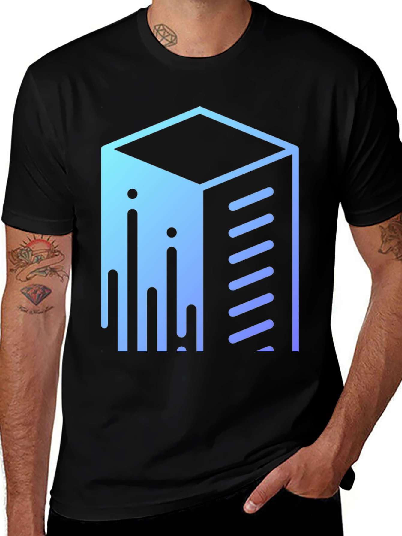 Variant 20 of Abstract Cube Graphic Tee - Modern Design