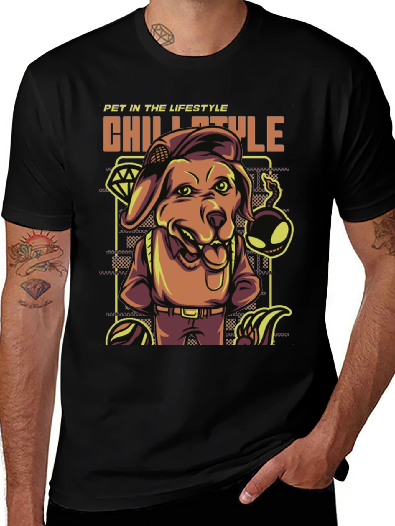 Variant 29 of Chill Style Dog Graphic T-Shirt