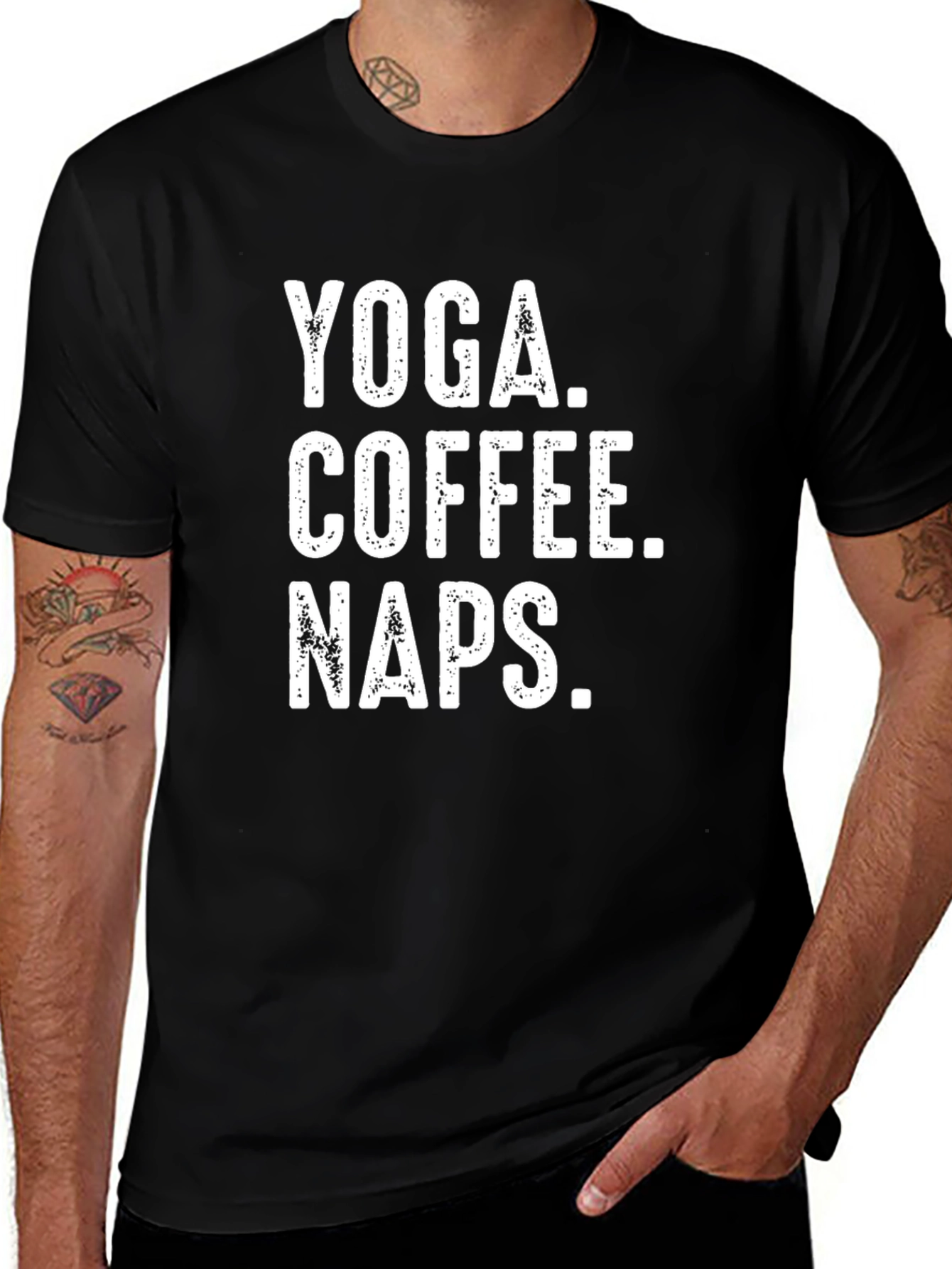 Variant 8 of Yoga, Coffee, Naps T-Shirt - Relax & Recharge