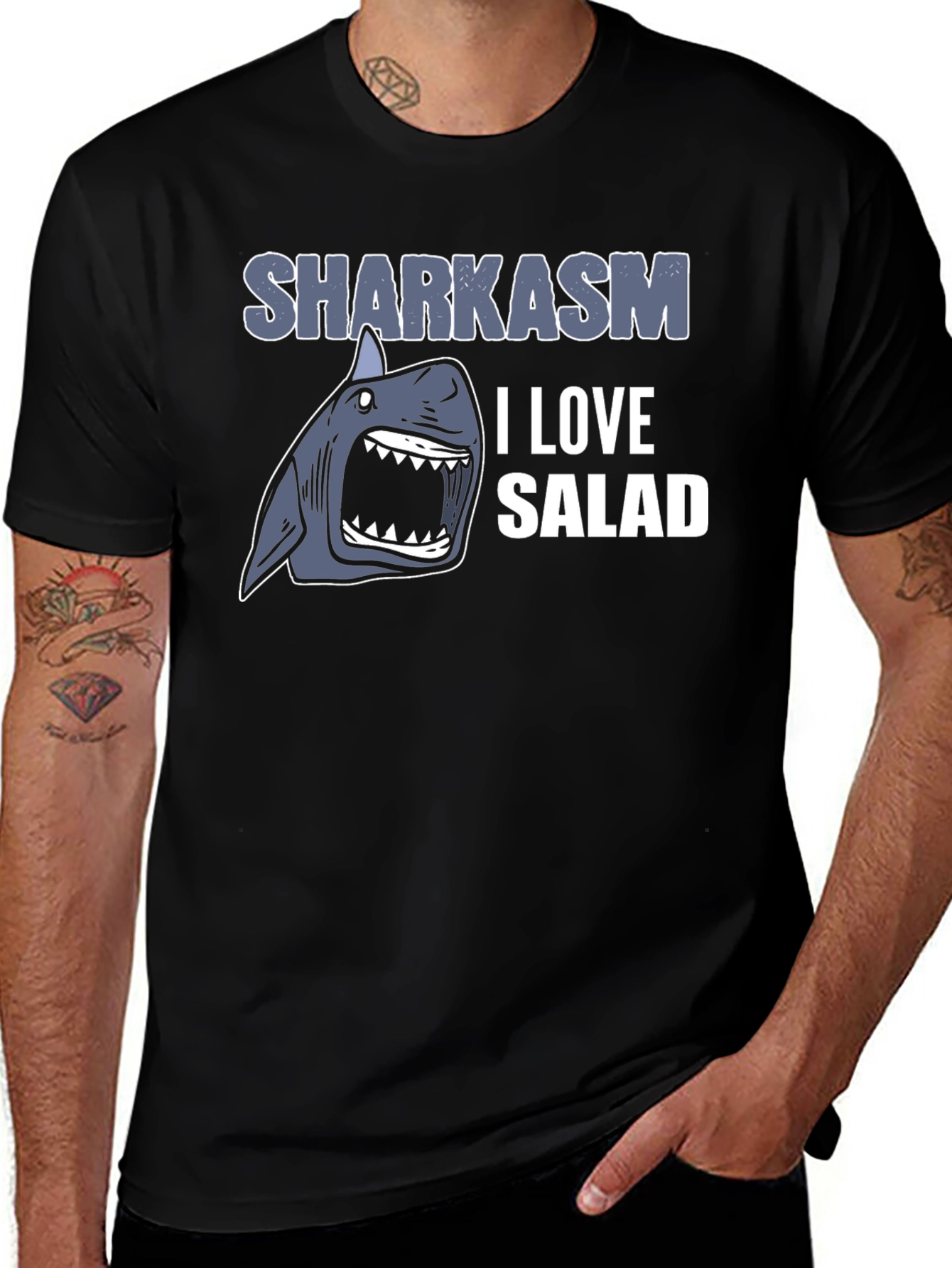 Sharkasm I Love Salad Graphic Tee