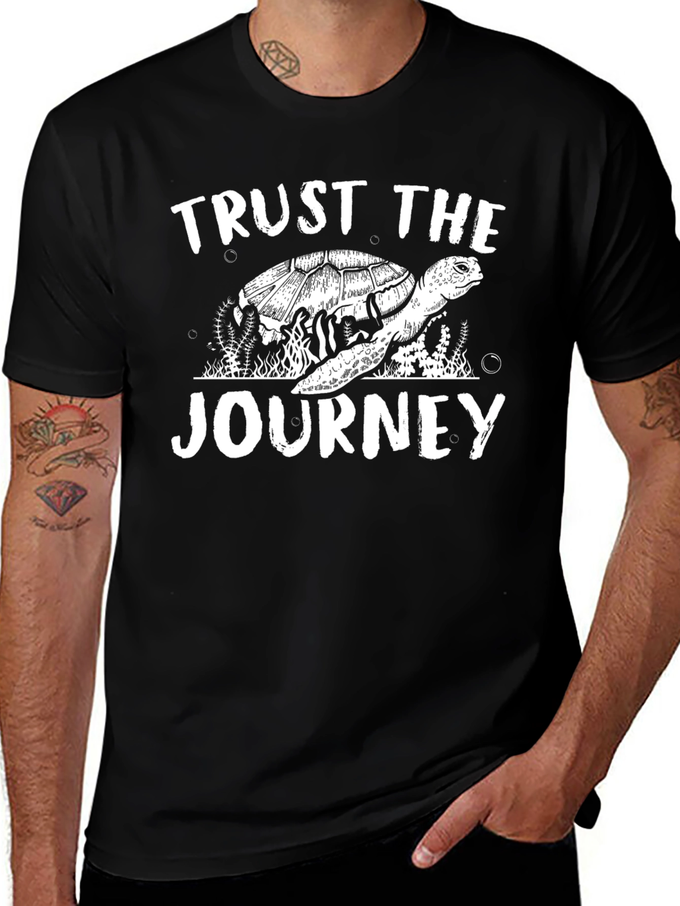 Variant 29 of Trust the Journey Turtle Graphic T-Shirt