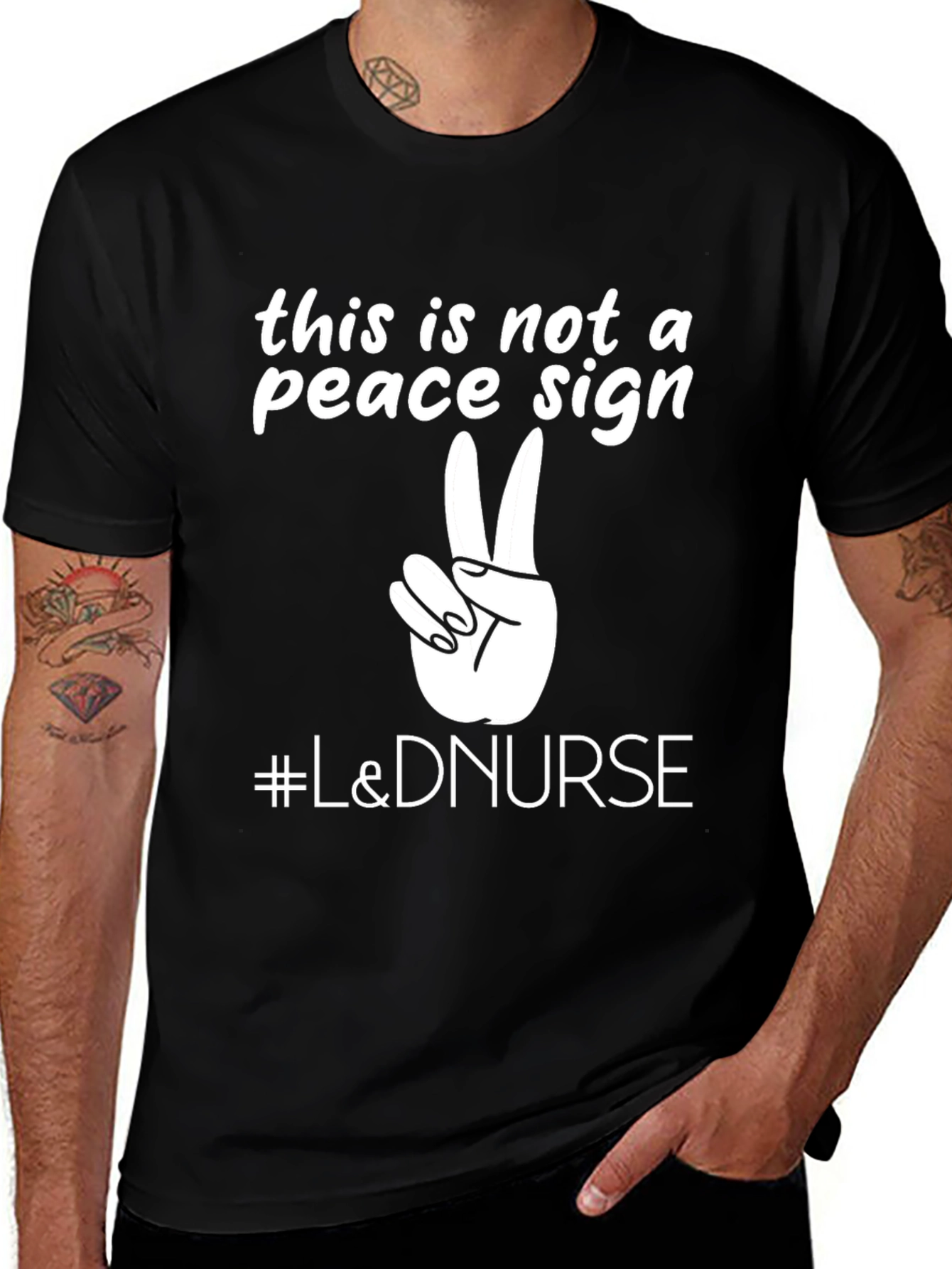 L&D Nurse T-Shirt - Peace Sign
