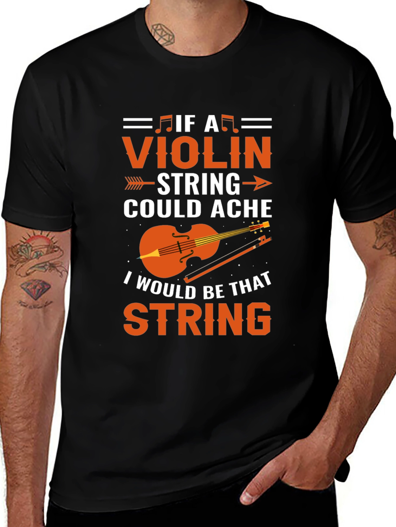 Variant 9 of Violin String Aching Musician's T-Shirt