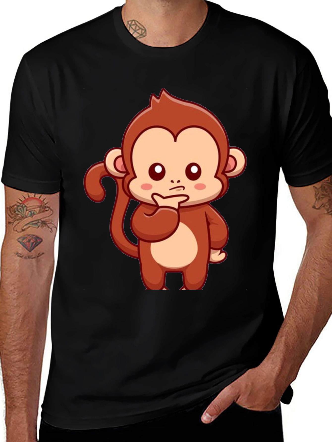 Cartoon Monkey Graphic Tee