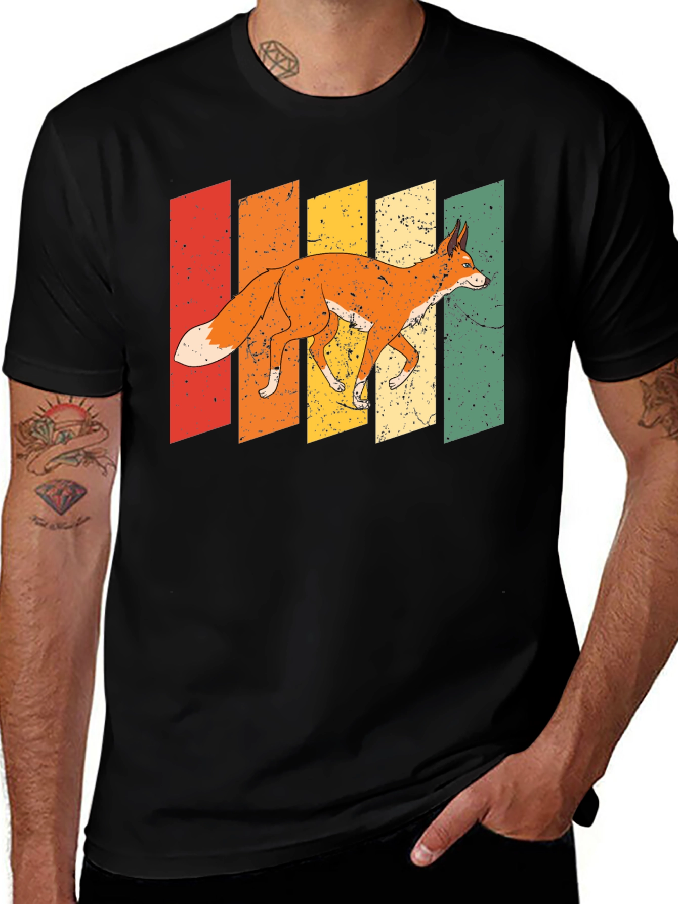Variant 16 of Retro Fox Graphic Tee - Unique Style
