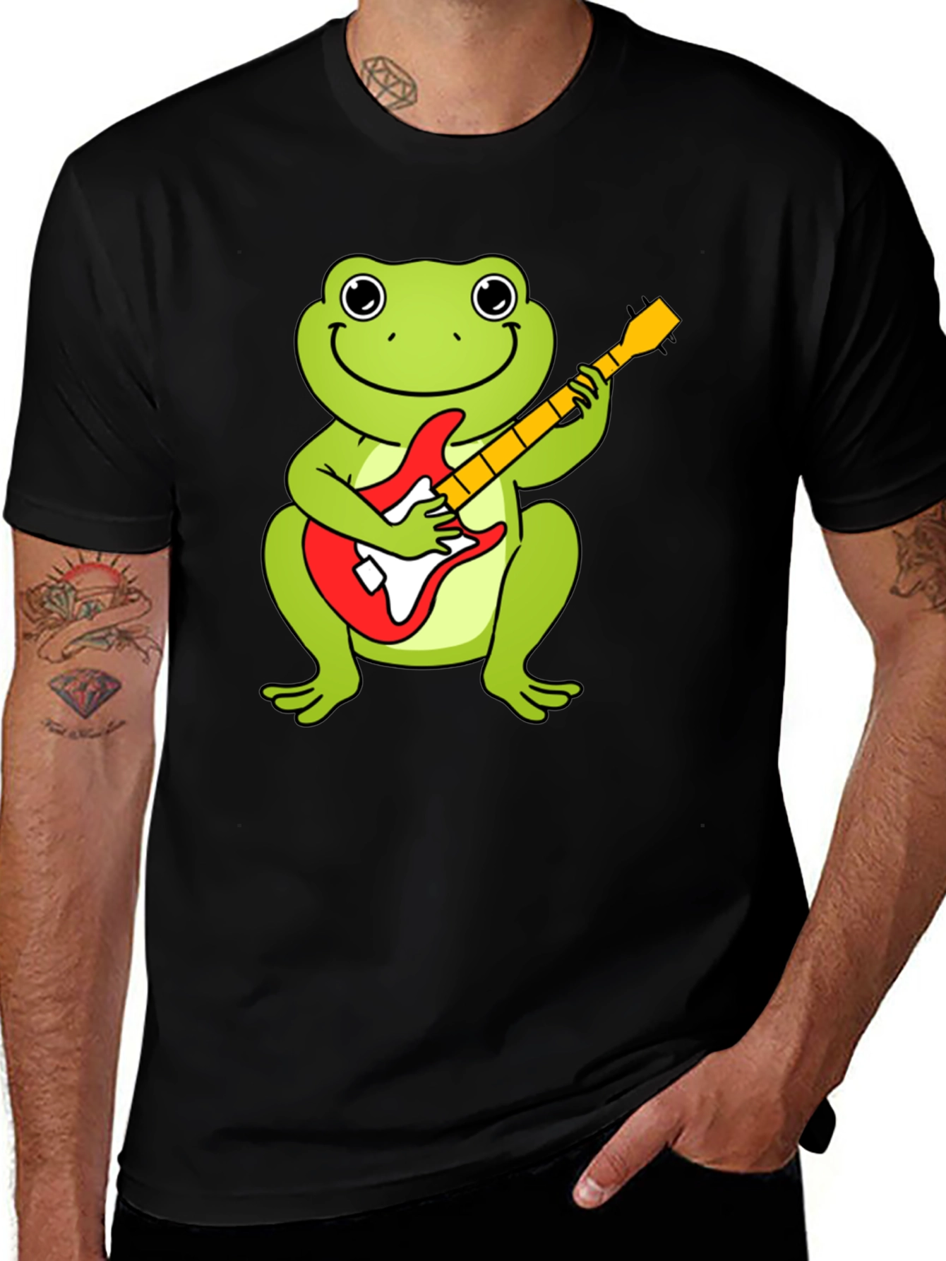 Variant 10 of Frog Guitarist Graphic T-Shirt