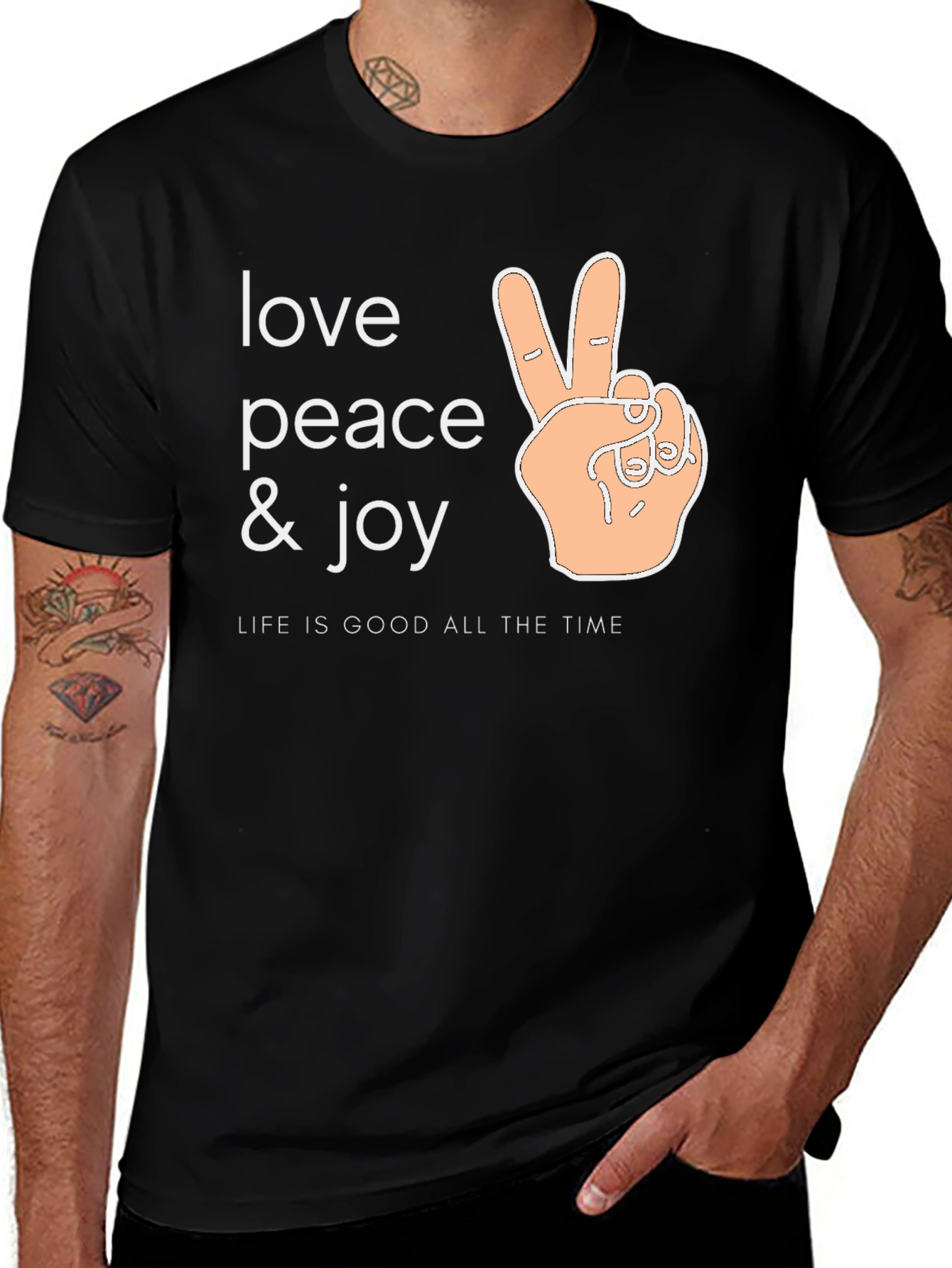 Variant 2 of Love Peace & Joy Graphic T-Shirt