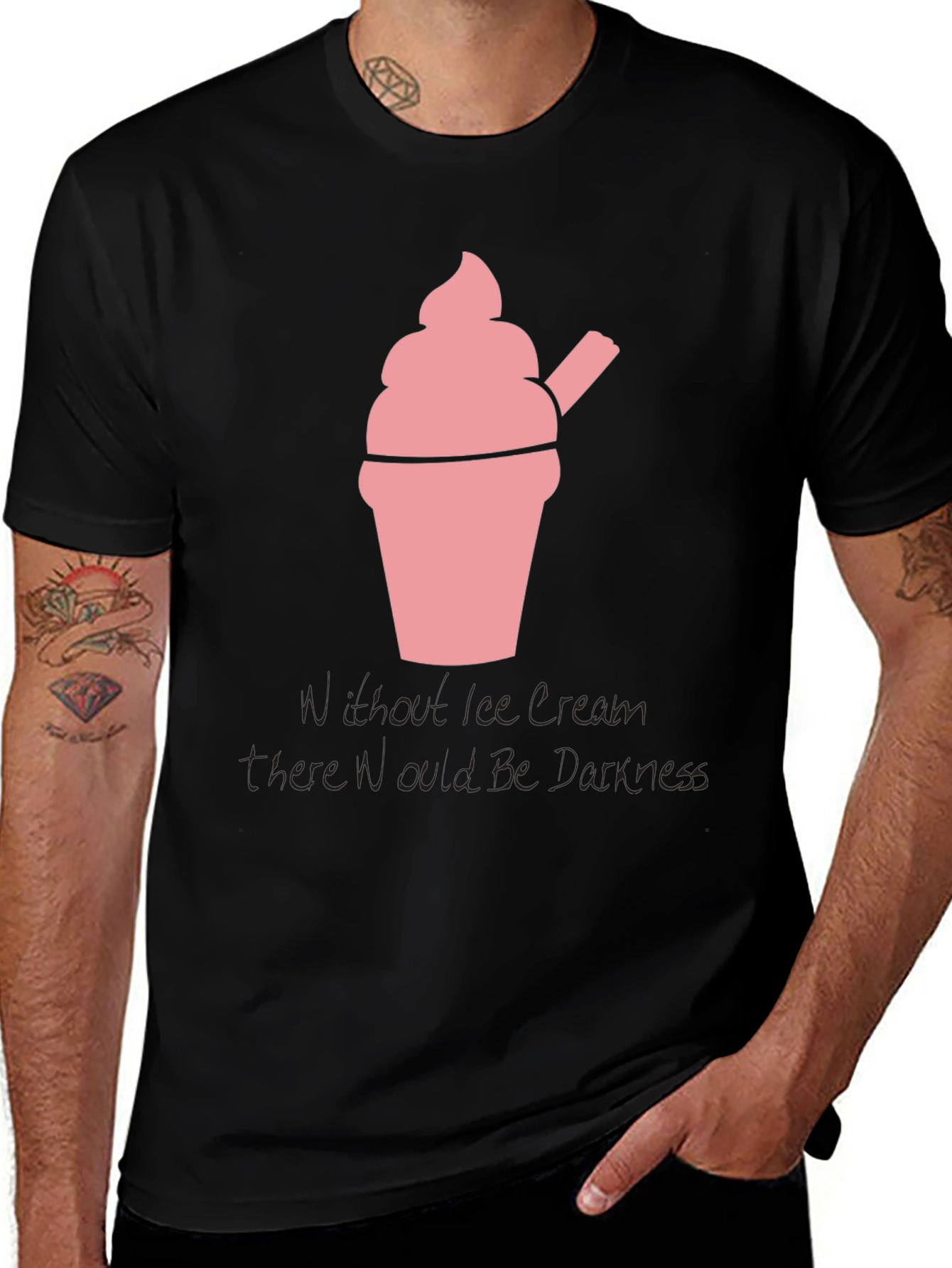 Variant 15 of Pink Ice Cream Graphic Tee - Sweet Treat Shirt