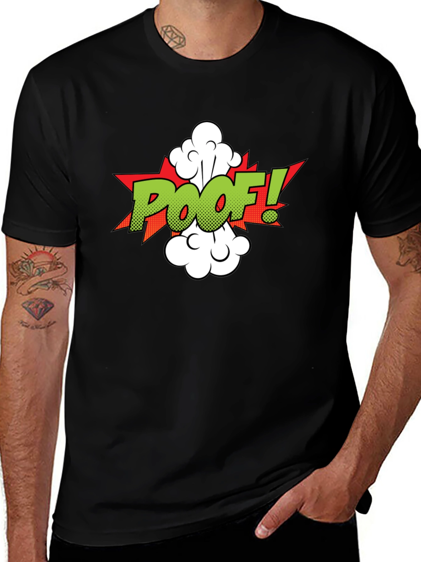 Variant 11 of Poof! Comic-Style Graphic T-Shirt
