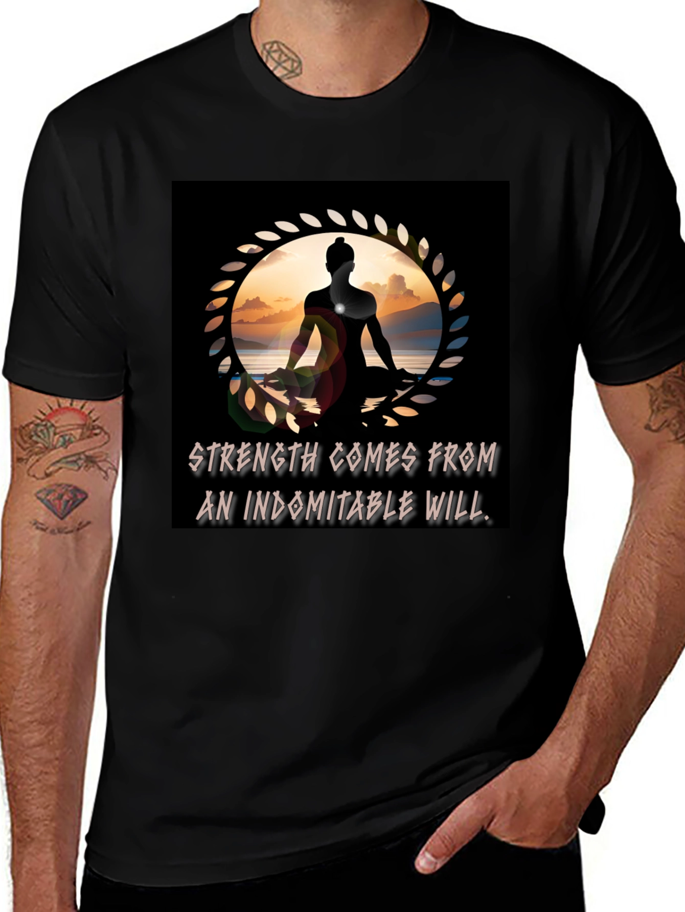 Variant 24 of Indomitable Will T-Shirt - Strength & Serenity