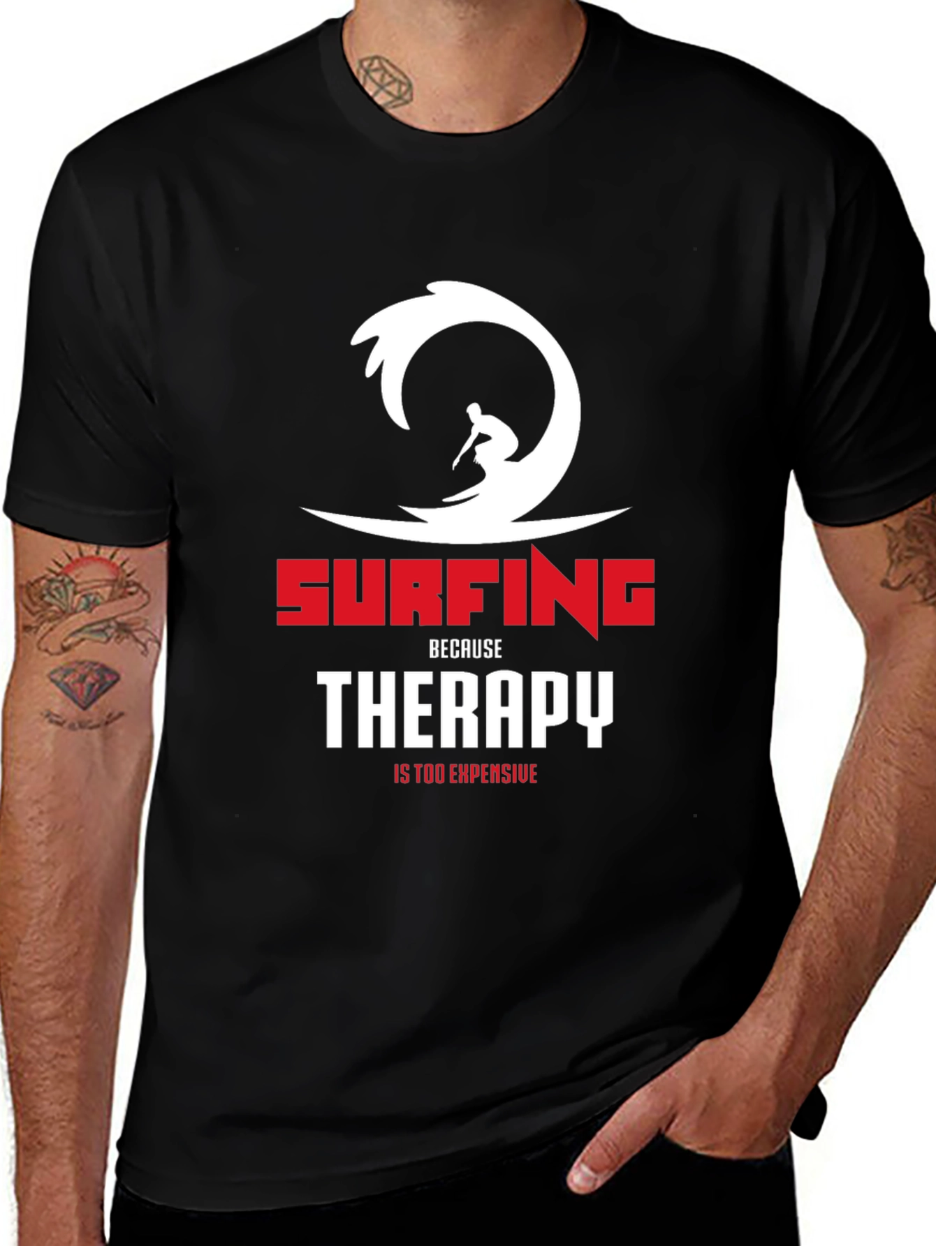 Variant 13 of Surfing Therapy Graphic T-Shirt