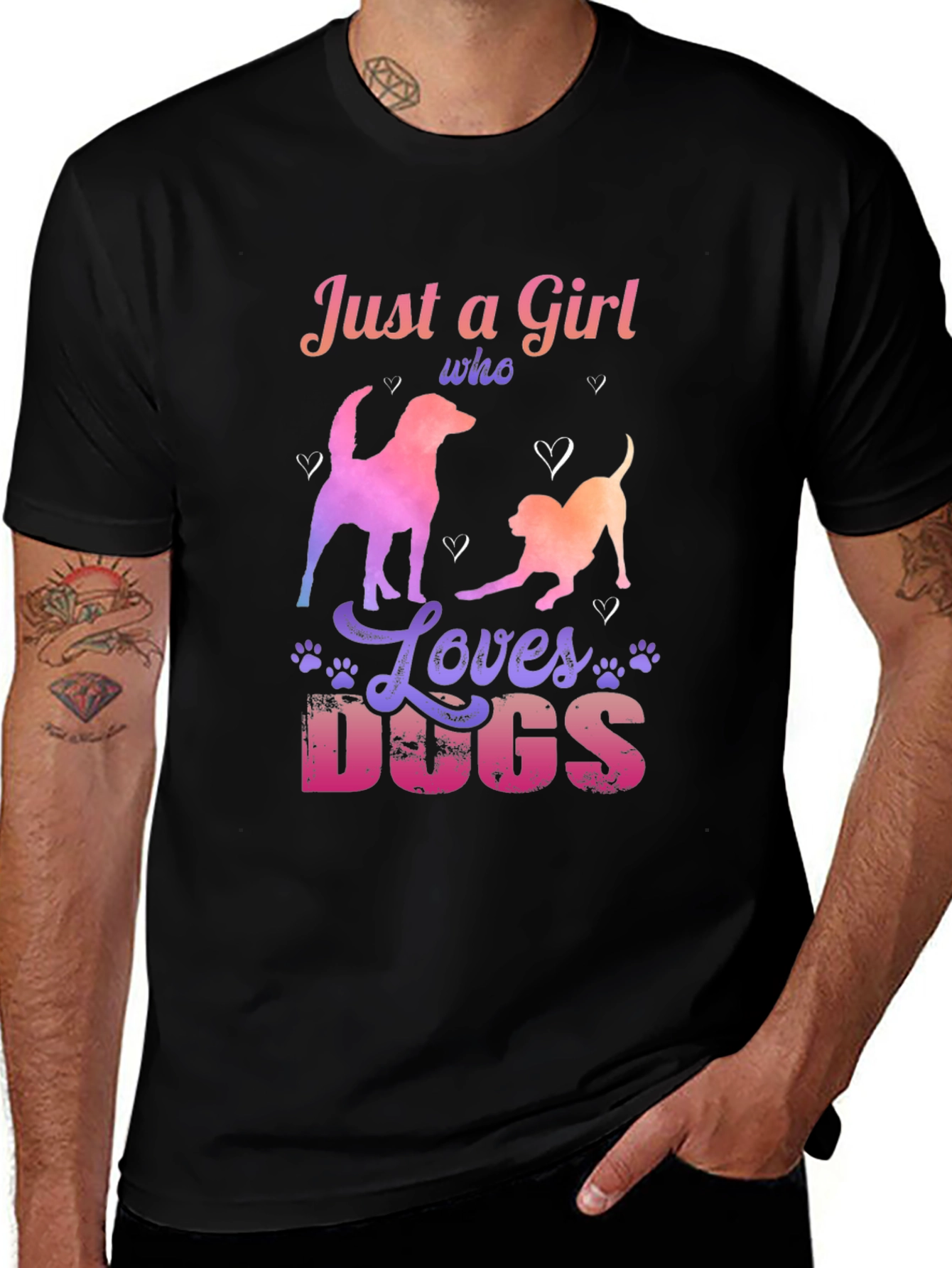 Variant 7 of Just a Girl Who Loves Dogs Graphic Tee