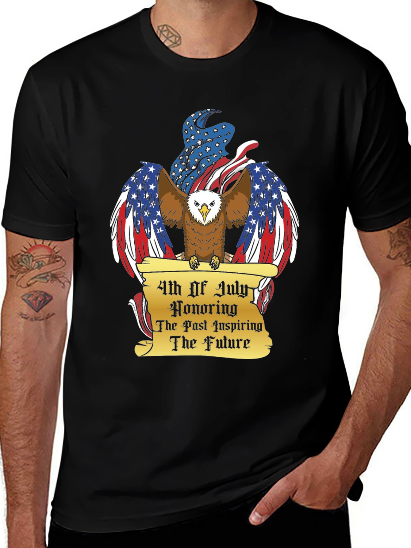Patriotic 4th of July Eagle Graphic T-Shirt