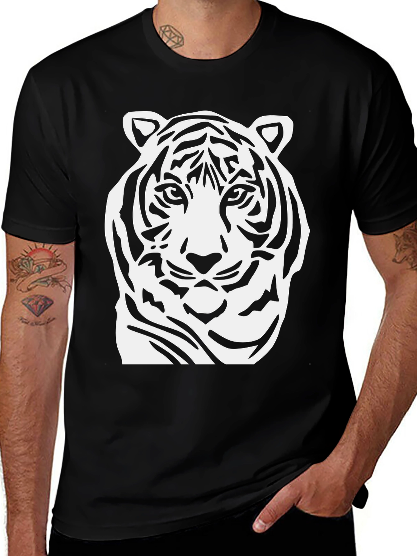 Variant 20 of Black Tiger Graphic Tee