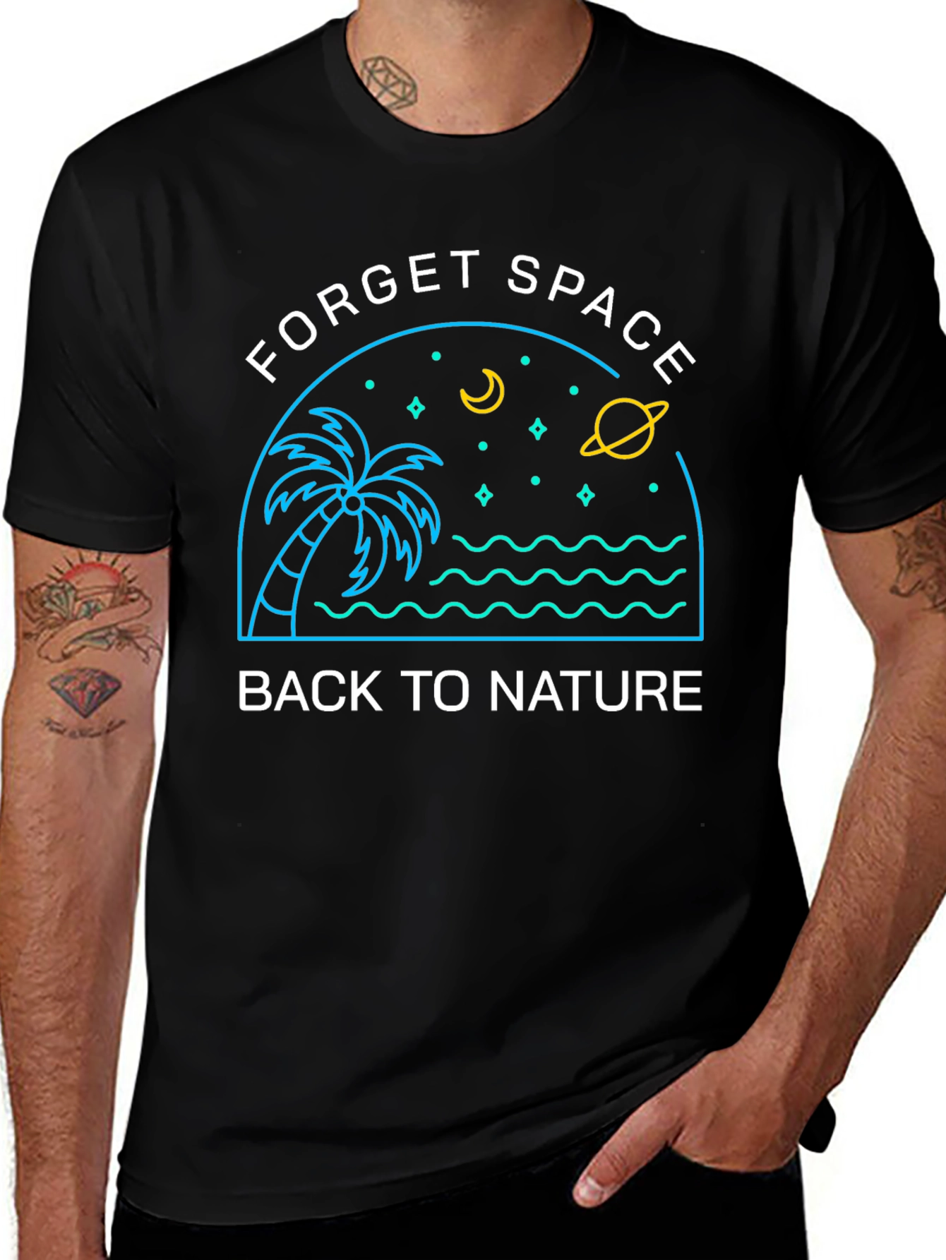 Variant 16 of Forget Space Back to Nature Graphic Tee
