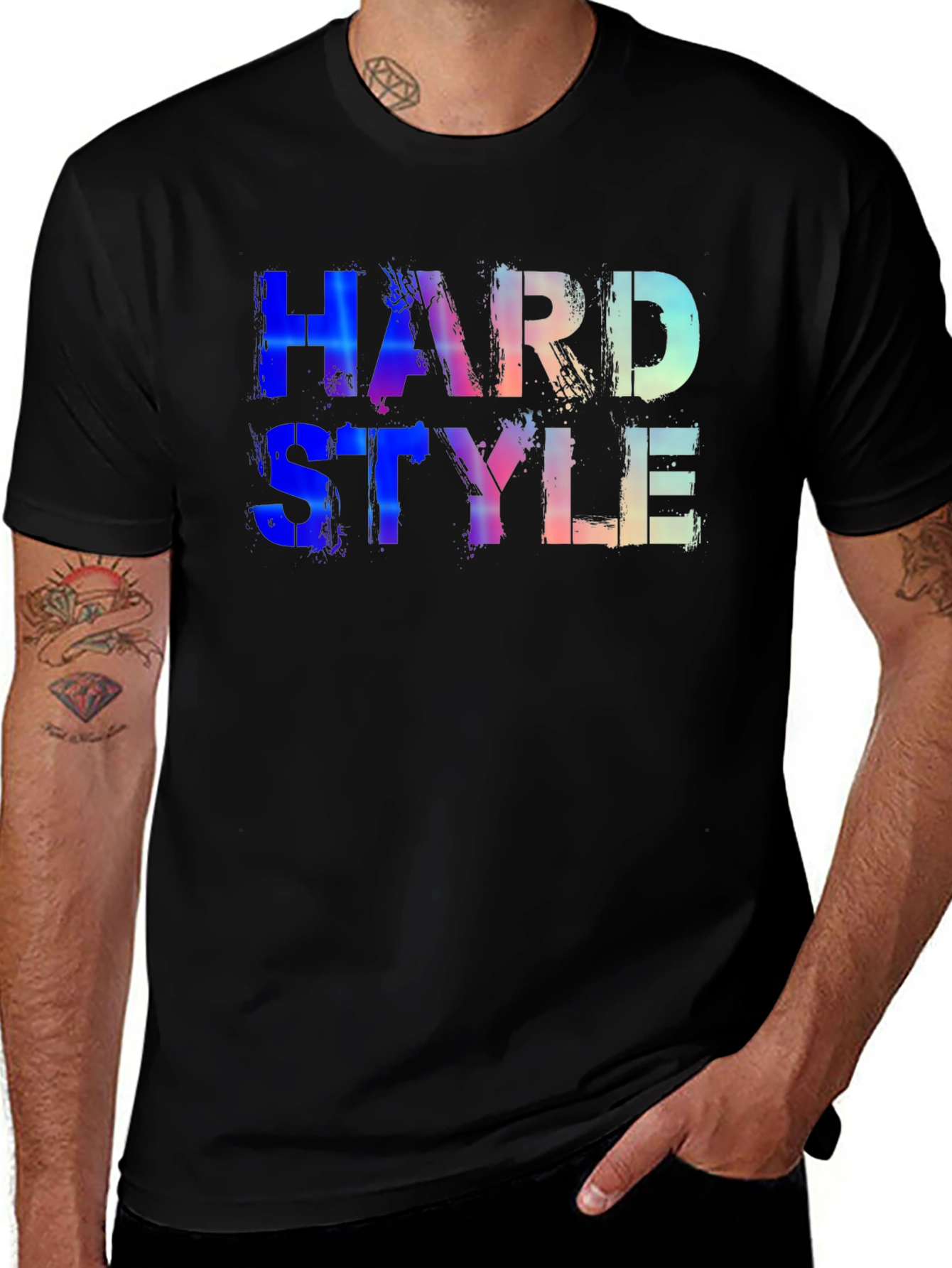 Hard Style Graphic Print Black T-Shirt