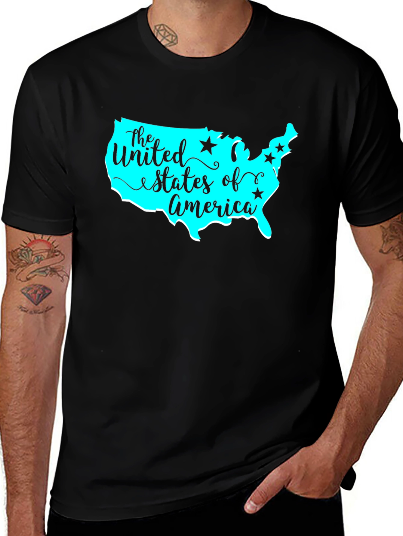 Variant 26 of USA Map Graphic T-Shirt