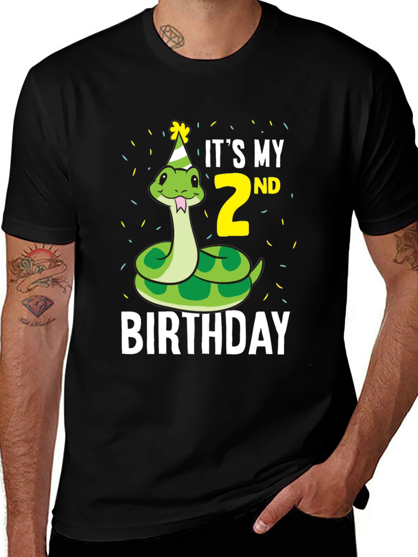 Variant 12 of It's My 2nd Birthday Snake T-Shirt