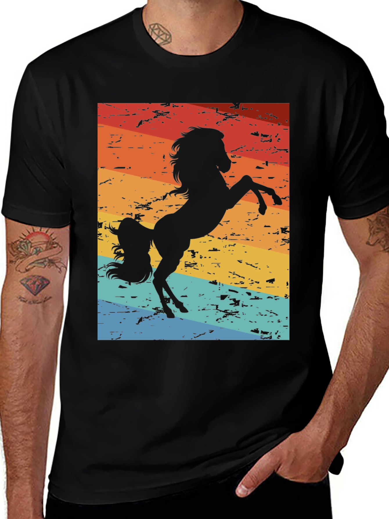 Variant 29 of Retro Horse Silhouette T-Shirt