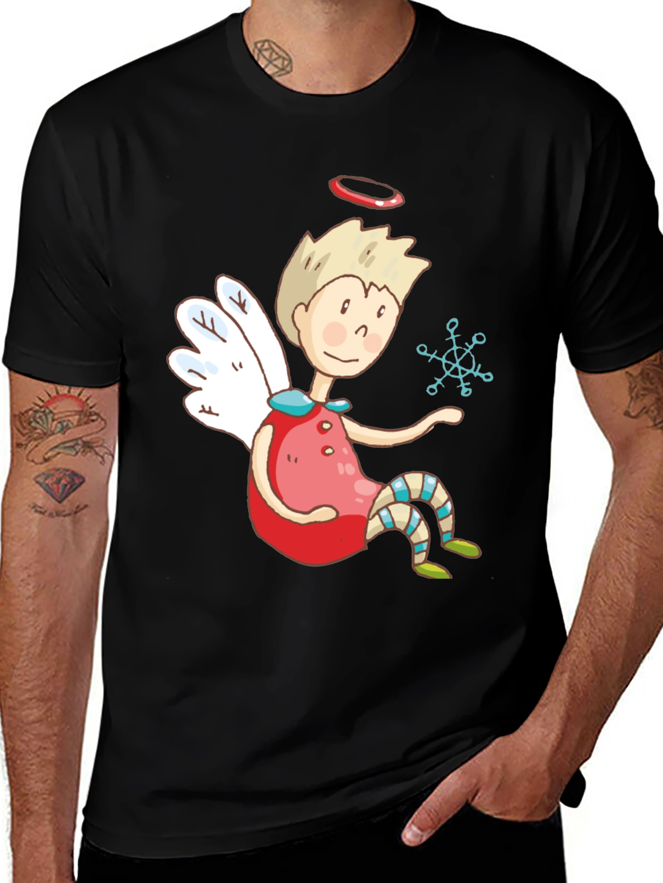 Angel with Snowflake Graphic Tee
