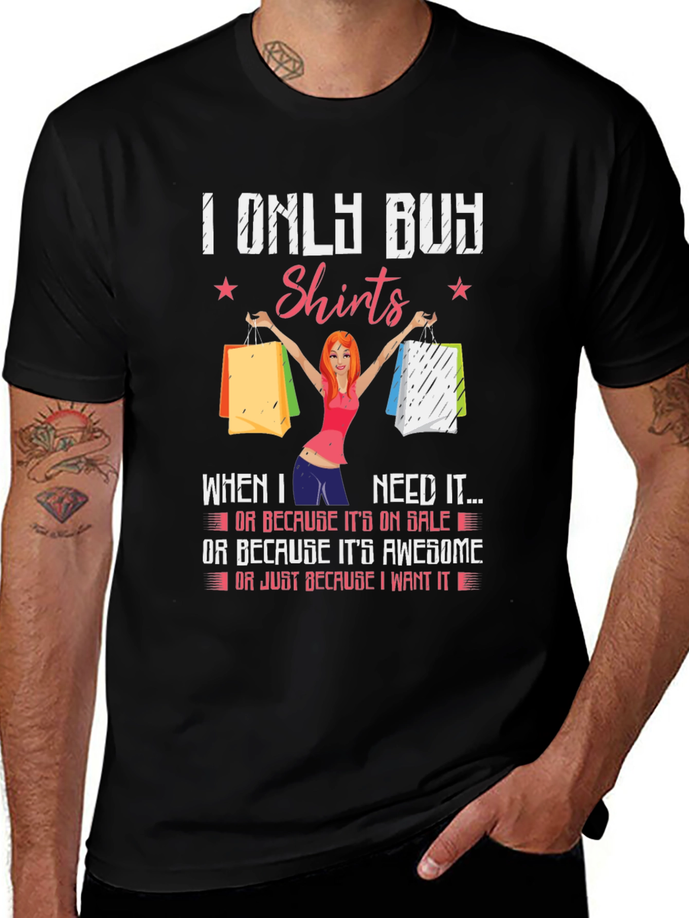 I Only Buy Shirts Funny Graphic Tee